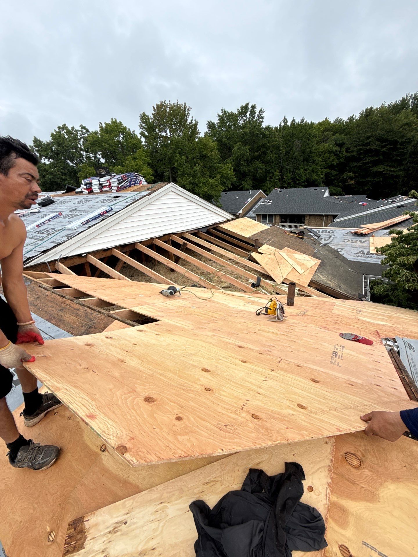 Apartment Complex Roof Replacement and Decking Repair in North Brunswick by JVW ROOFING