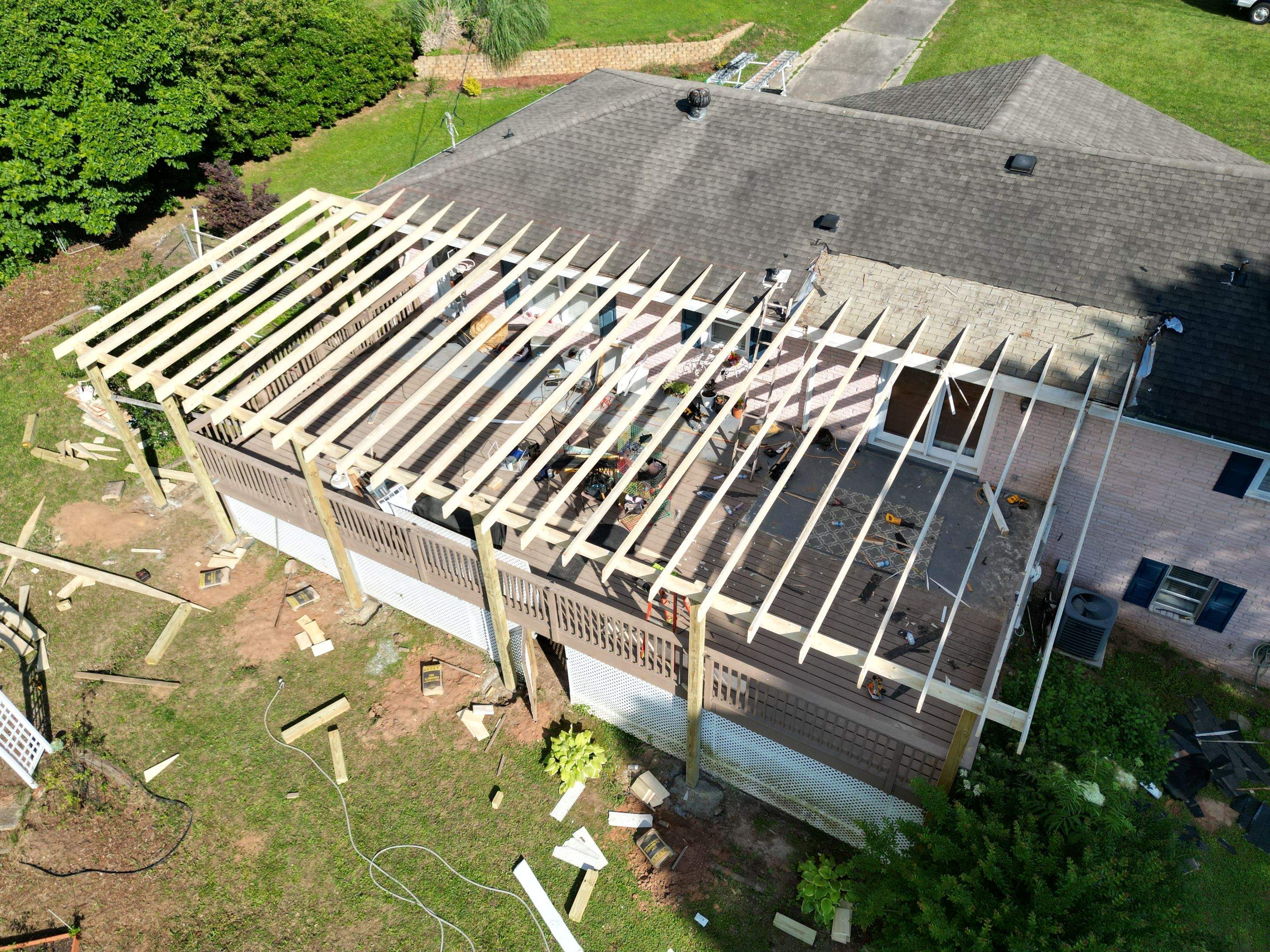 Cover porch by Deerfield Roofing LLC