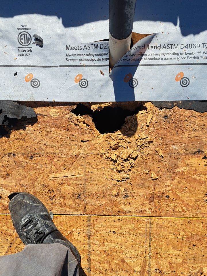 Reroof w/ window repairs by Heaven Sent Roofing, LLC 