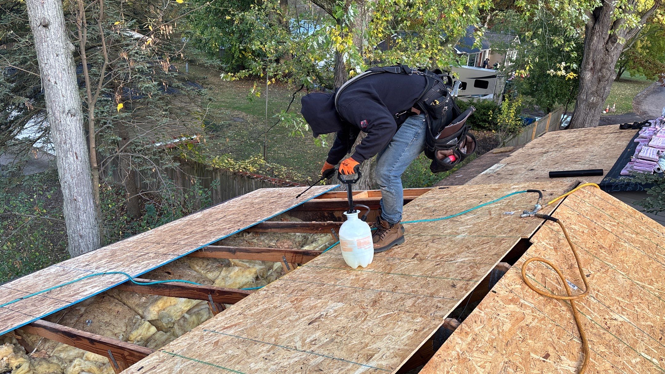 Roof Replacement using Owens Corning Teak by 180 Contractors