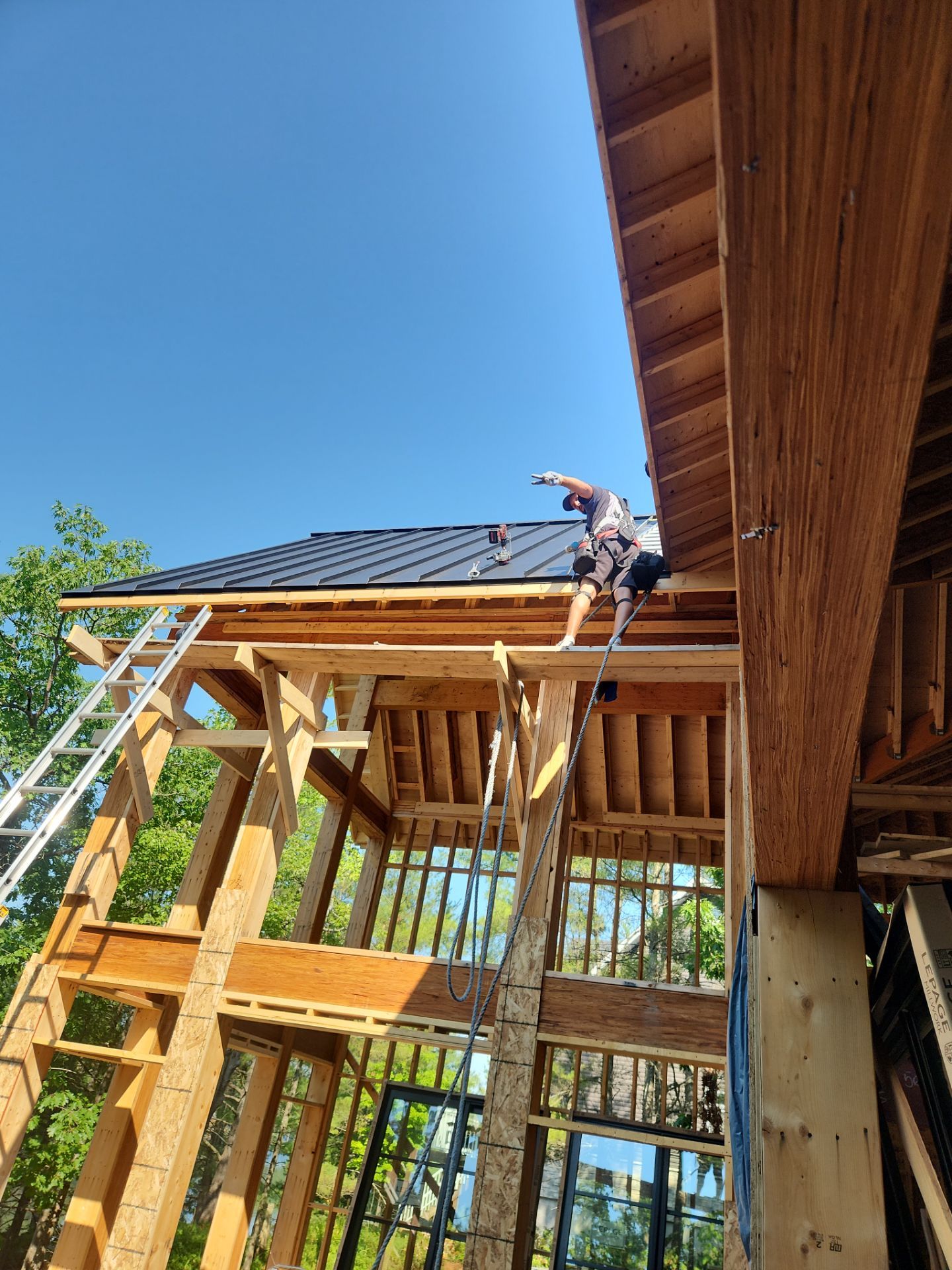 Custom Home Roofing – Matte Black Standing Seam by Jay Carter Roofing & Sheet Metal