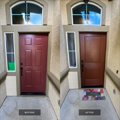Fiber Classic Mahogany Therma Tru Entry Door 