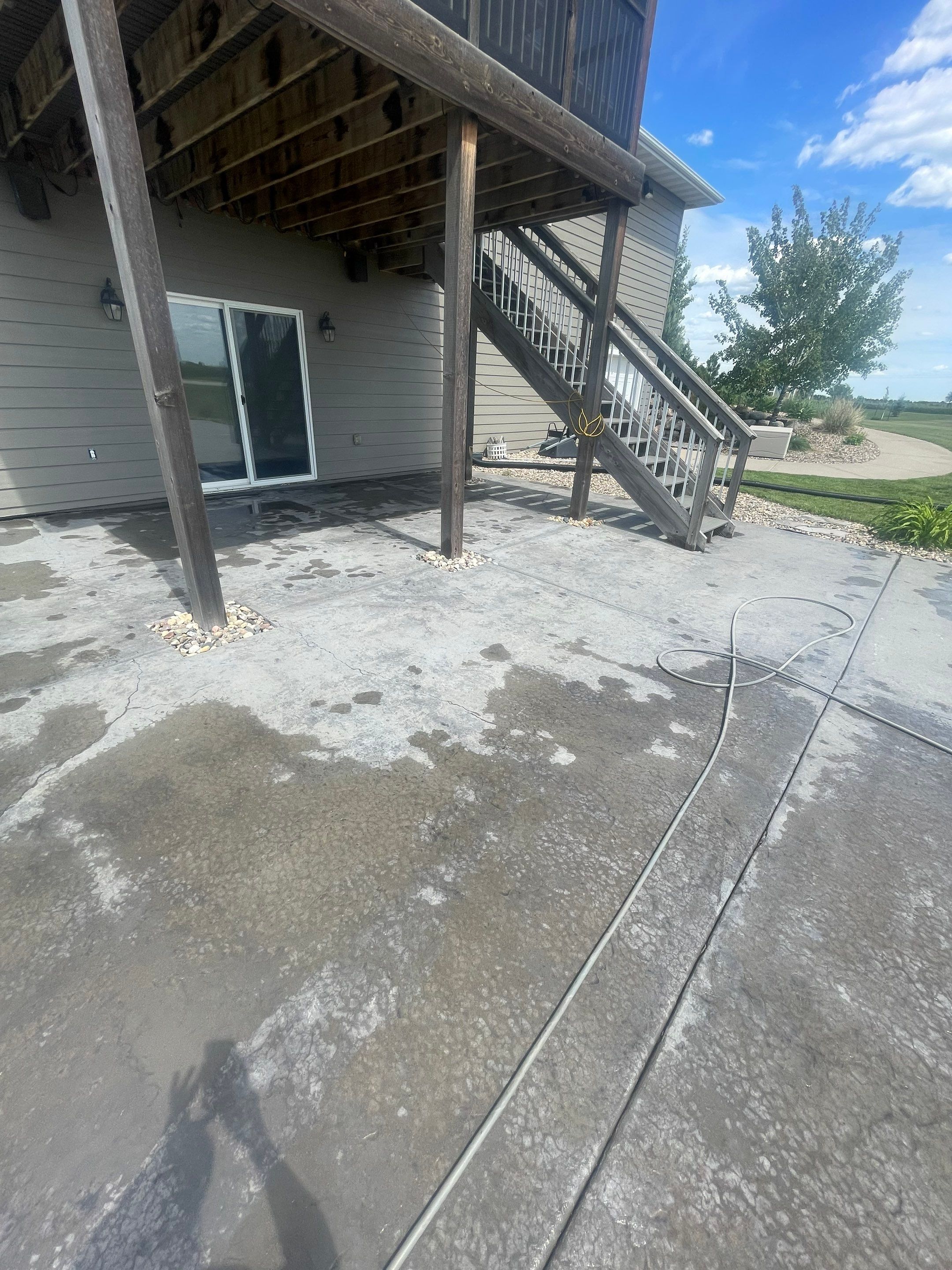Concrete Patio Restoration and Installation in Sioux Falls by Select Painting, Coatings & Garage Cabinets