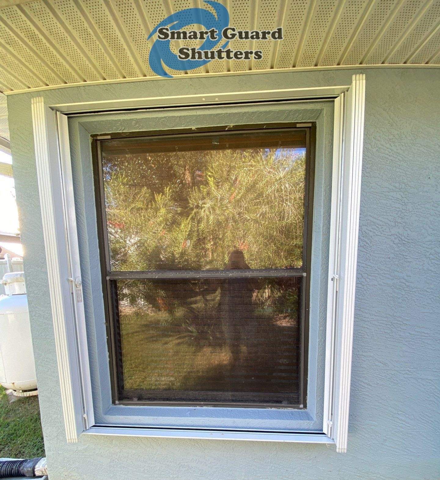 Hurricane Protection in White by Smart Guard Shutters