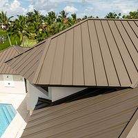 .040 Aluminum 1.5" Mechanical Seam Medium Bronze  by Total Roofing System The Metal Roof Experts