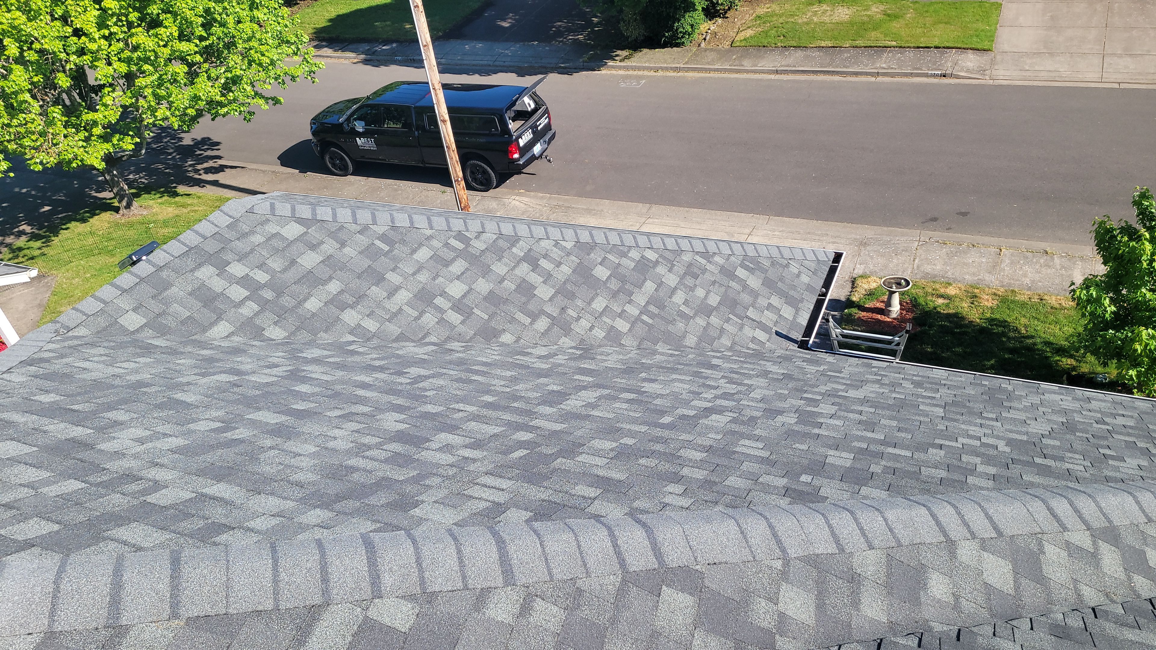 Residential Roofing Installation using Owens Corning Duration Shingles in Estate Gray. by BEST Roofing & Waterproofing