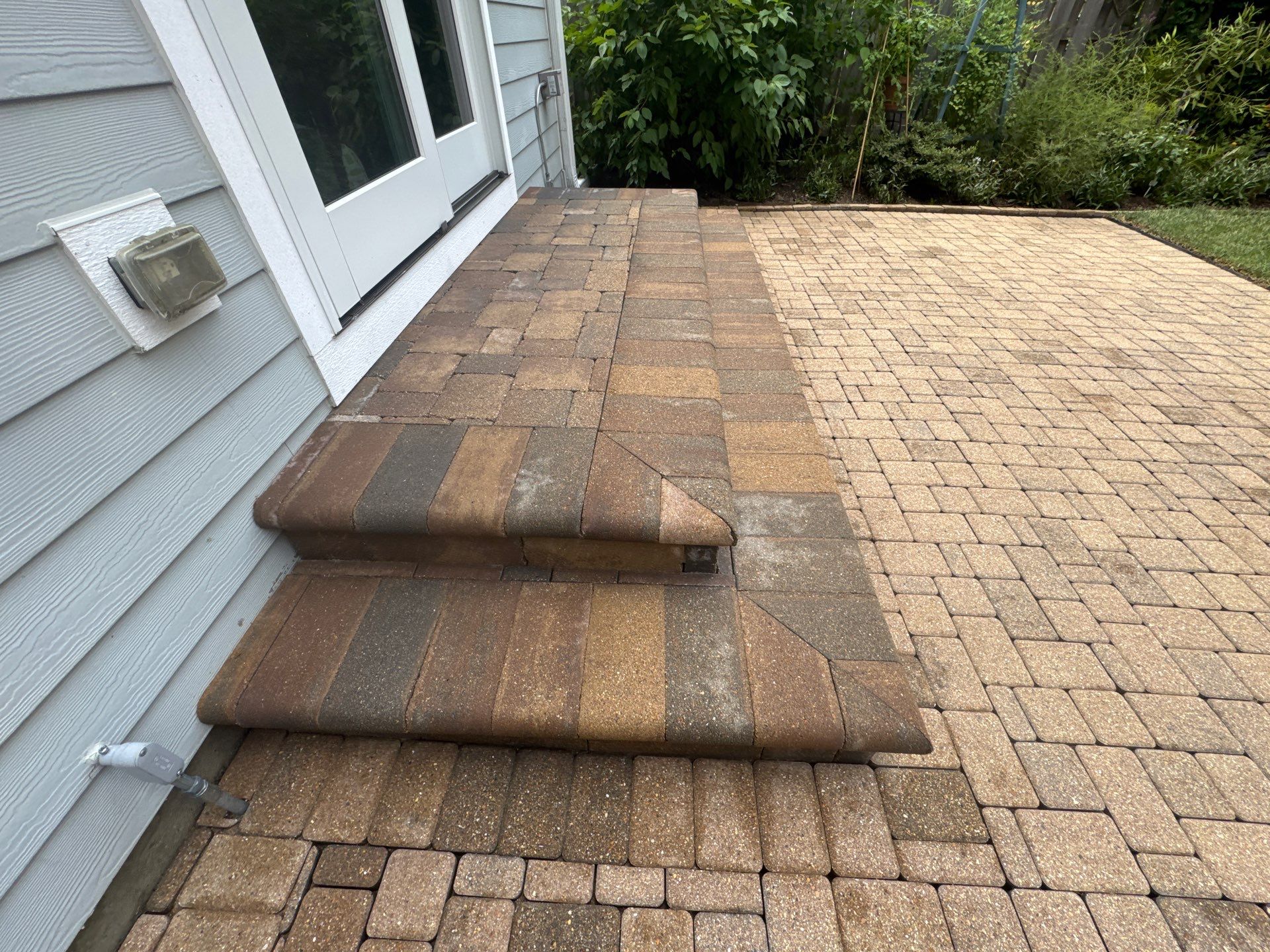 Highland Park, Brick paver cleaning sanding and sealing   by Northern Power Washing LLC.