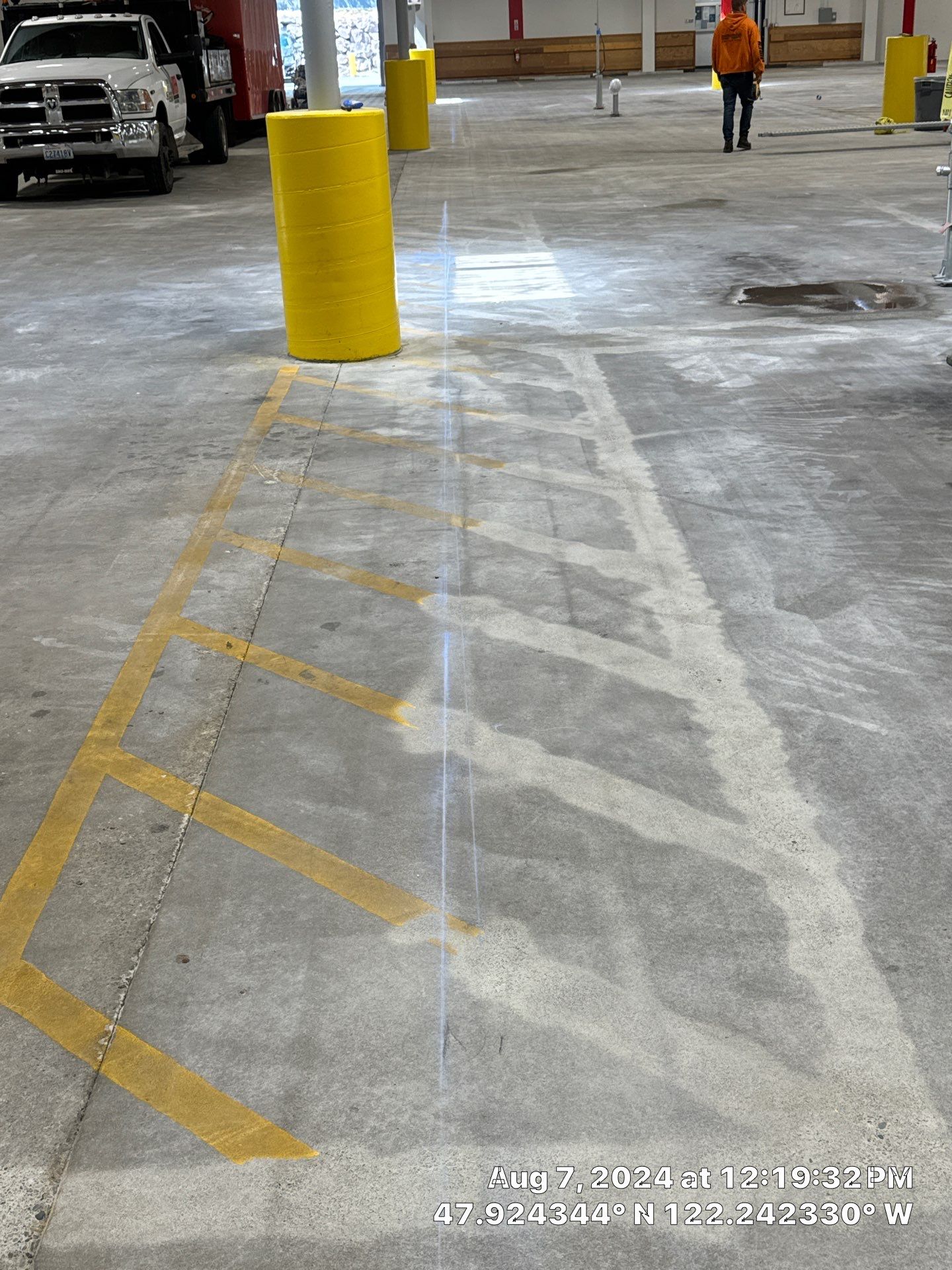 USPS Asphalt Patch Repair, Indoor Parking Lot Sandblast, Outdoor Parking Lot Sealcoating & Indoor/Outdoor Parking Lot Striping  by Jireh Asphalt & Concrete Inc 