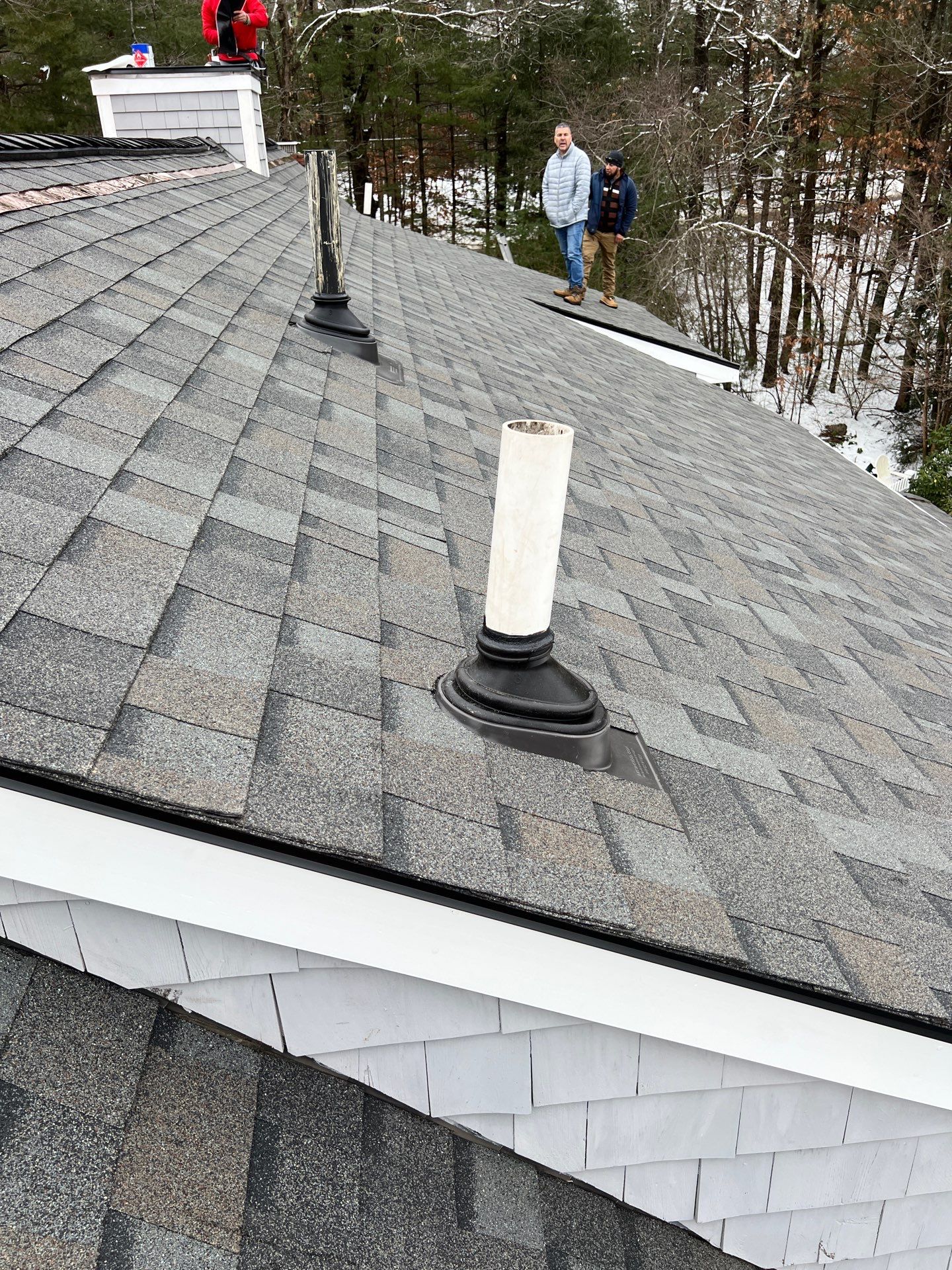 Carlisle Roofing Installation using Owens Corning Shingles and Copper by Mighty Dog Roofing of Greater Middlesex County