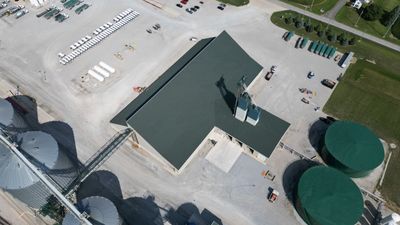 Commercial Roofing Installation using Timberline HDZ Shingles - Hunter Green