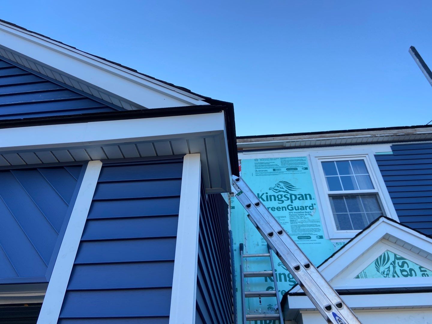 Siding Replacement using Certainteed Restoration Classic D4 Midnight Blue by 180 Contractors