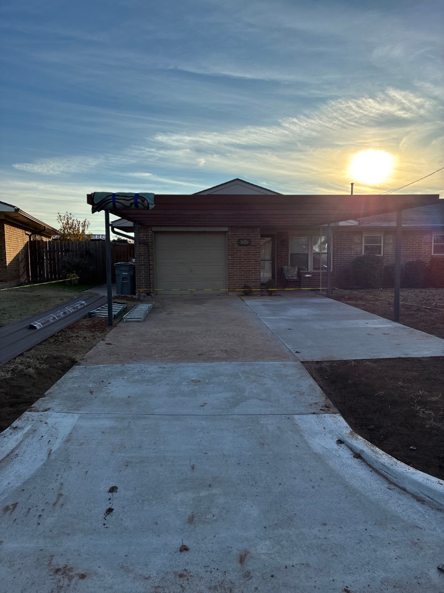 Concrete work and Carport Install by Clays Services Inc
