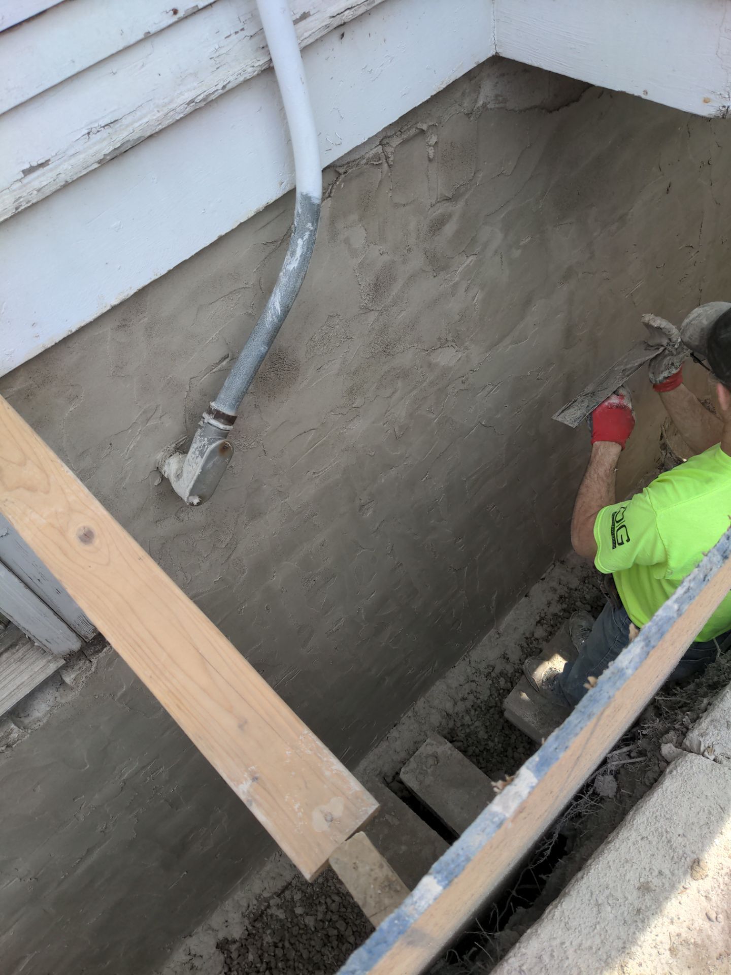 Basement Wall Rebuild with Exterior Waterproofing by Toledo Basement Repair