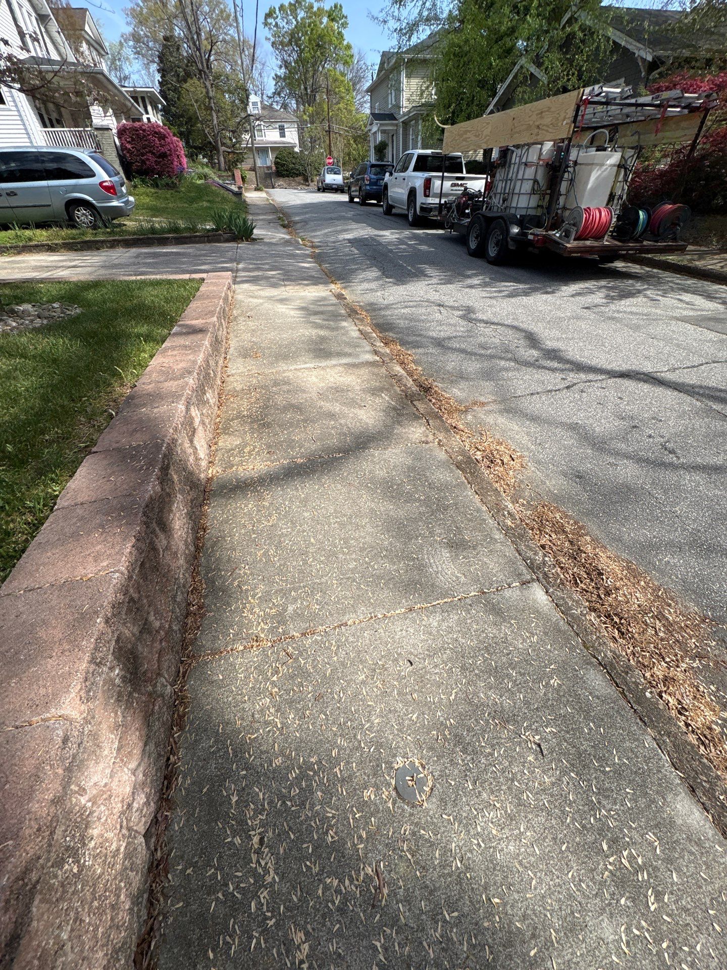 Patio pressure washing and residential driveway surface cleaning