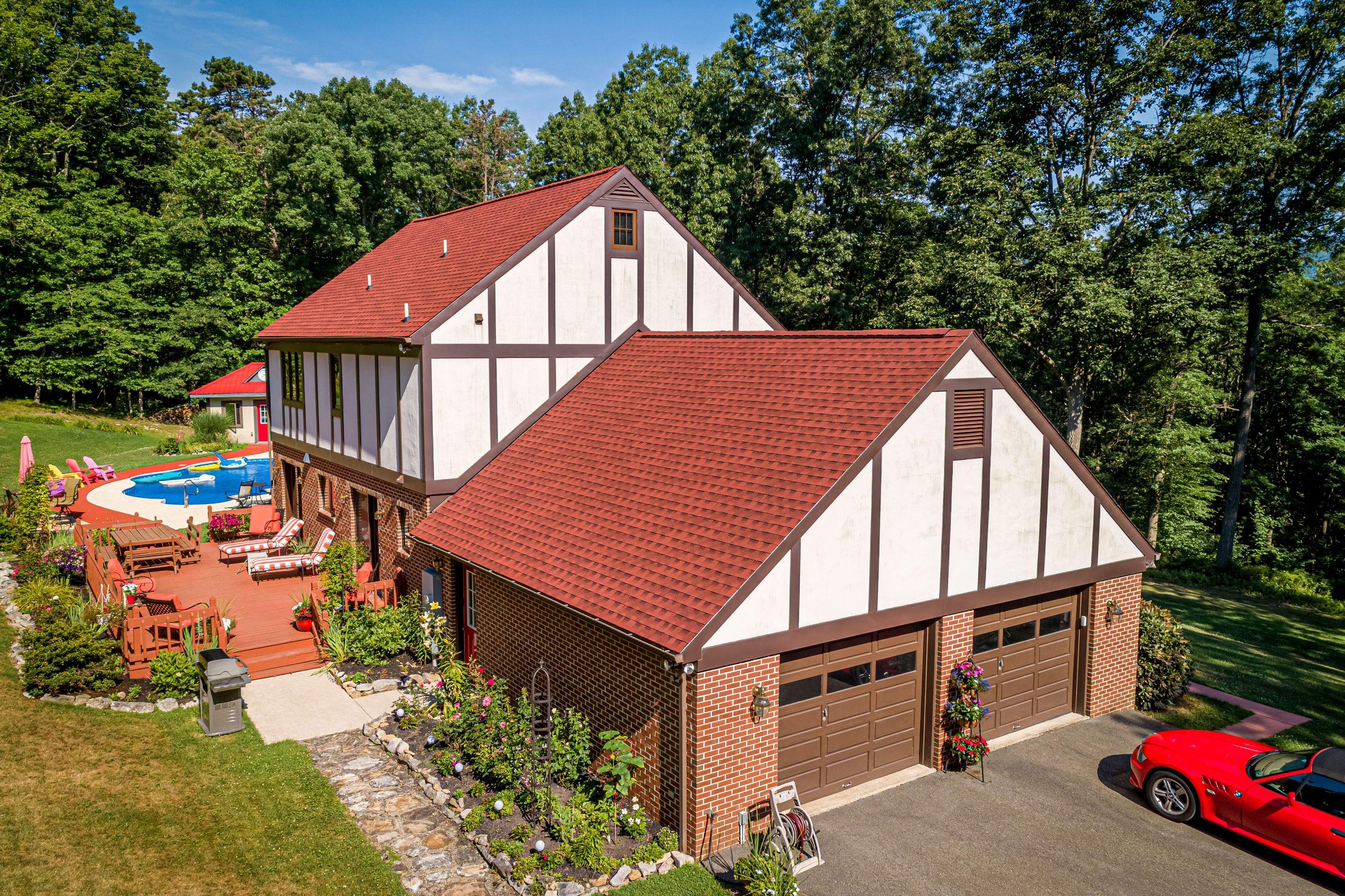 Shingle Roof-patriot red by Esh Builders