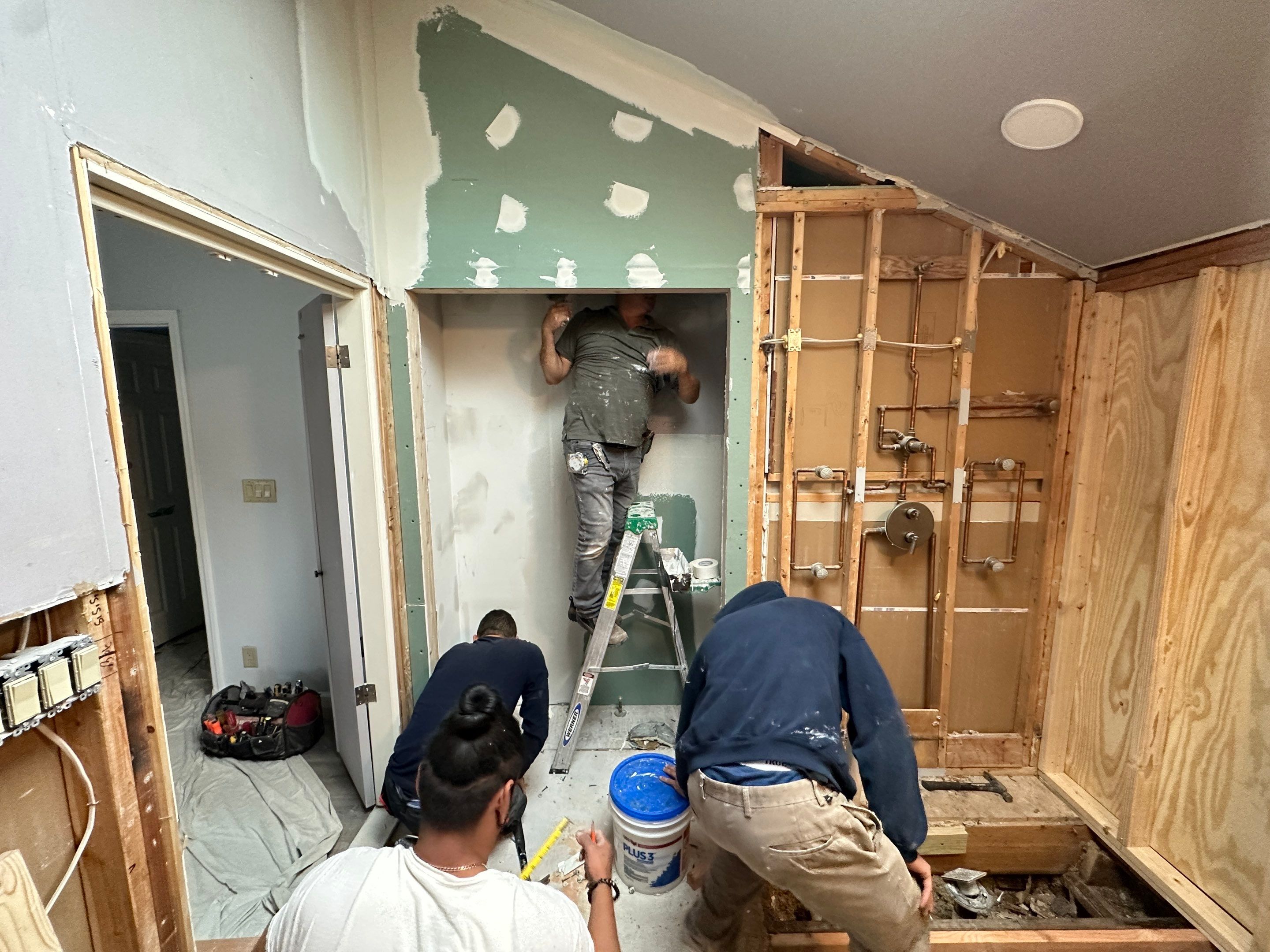 Bathroom Remodel using Tile by Home Concepts Construction
