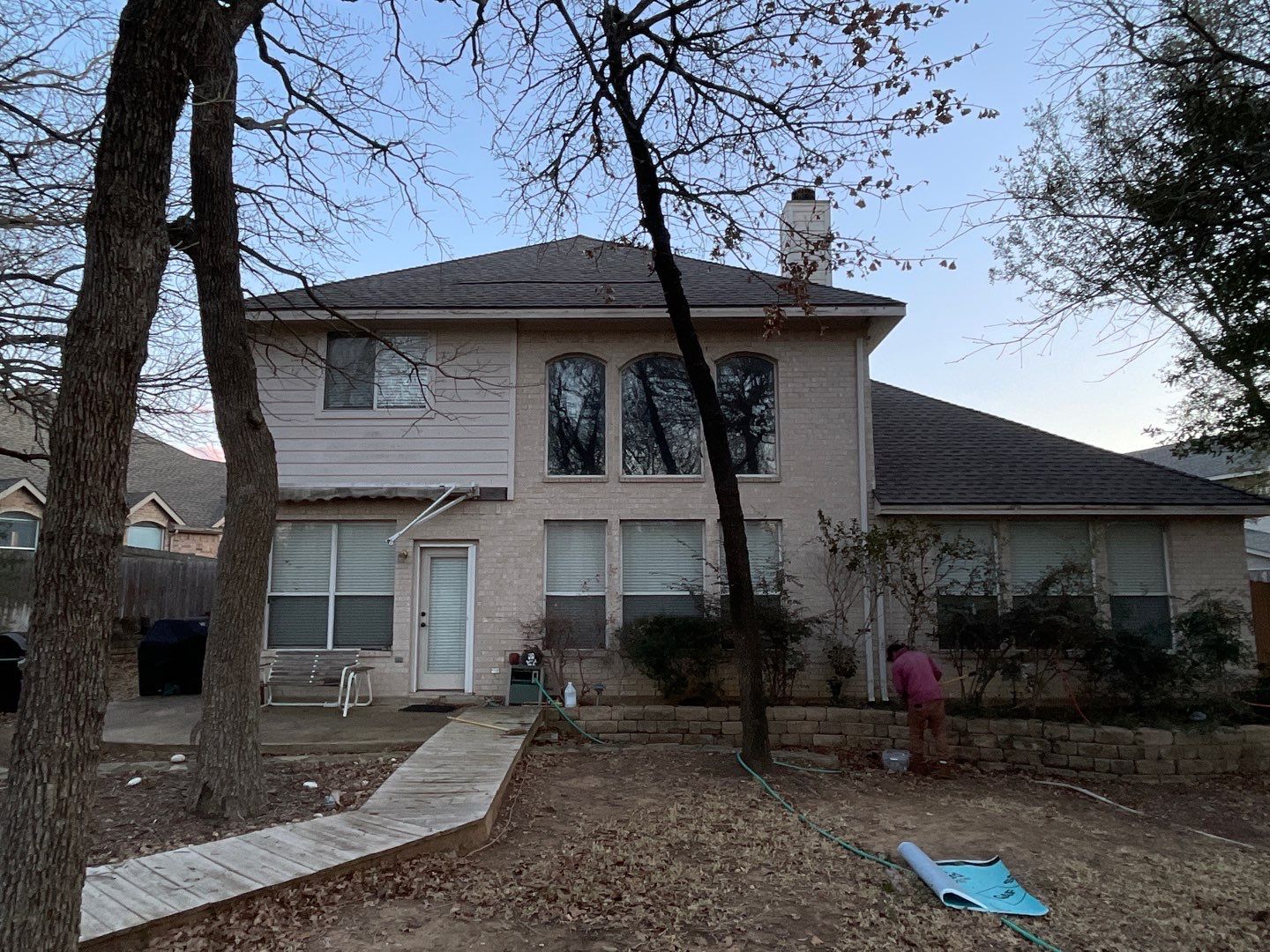 Full Exterior Remodel (Roofing, painting, Gutters) & Interior Damage Repair & Painting by First United Roofing & Construction