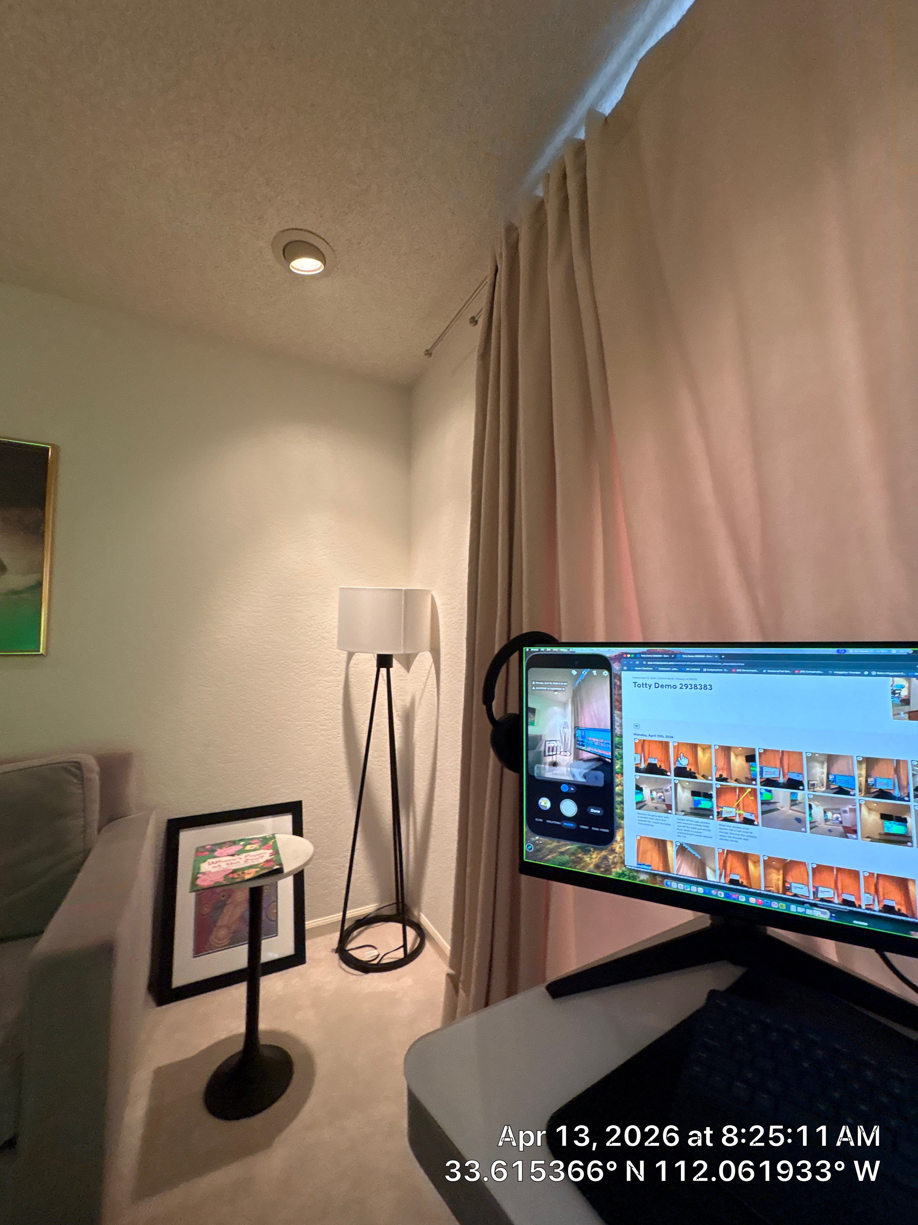 Phoenix Home Office Setup with Custom AV Wall Mounting by CompanyCam Sales Demo