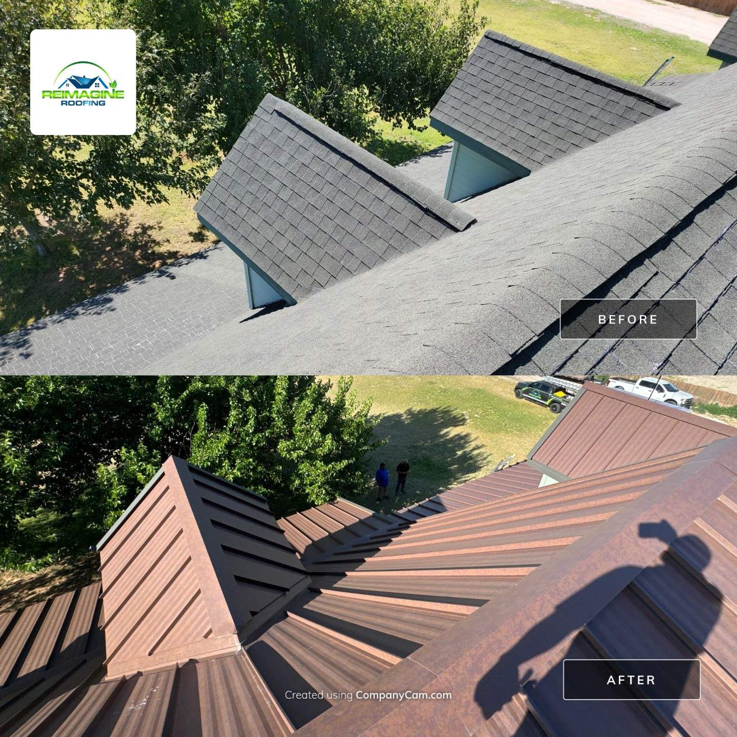 Weathered Rust Standing Seam by Reimagine Roofing