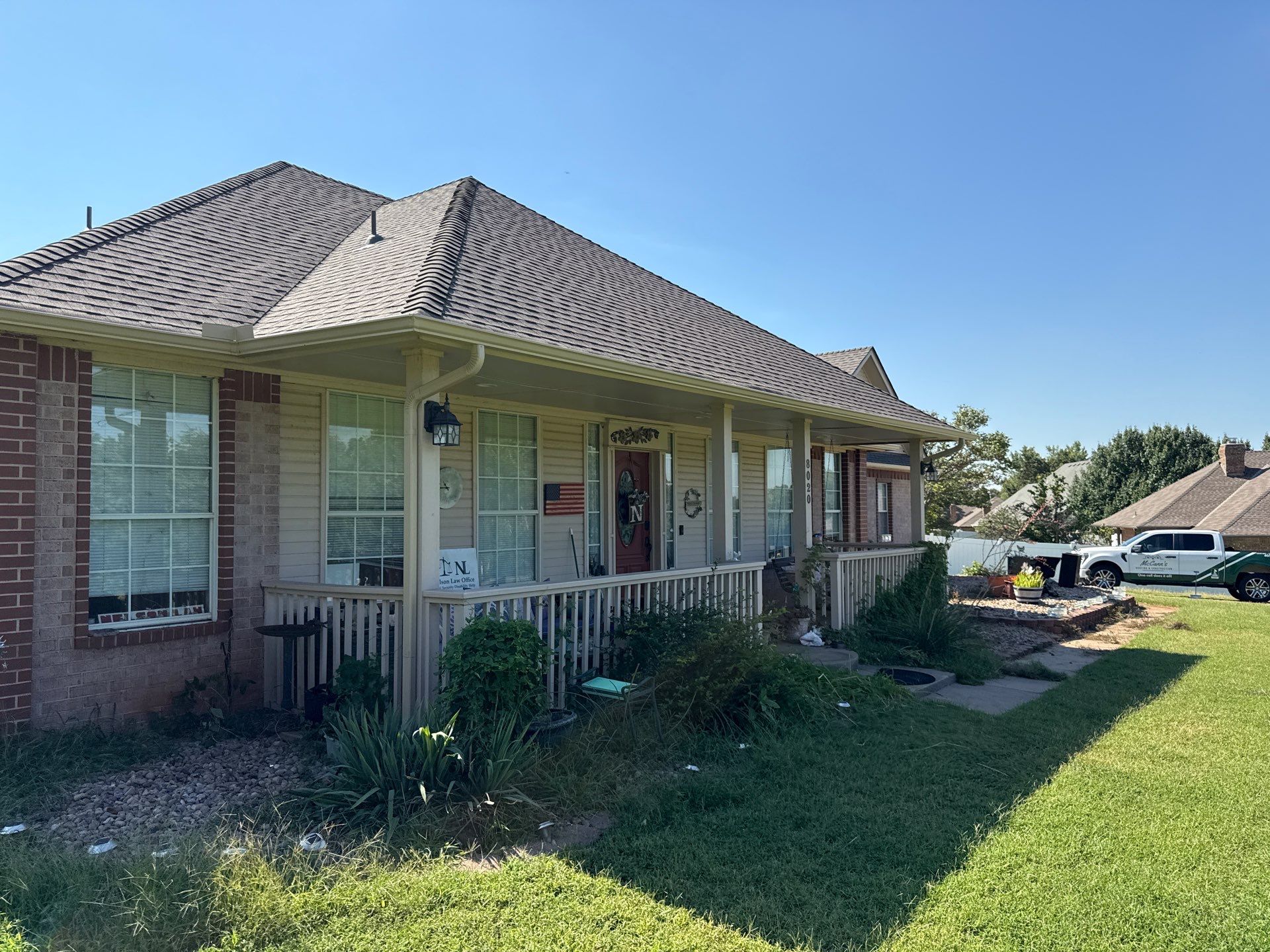 roof replacement & gutter installation in Edmond by McCann's Roofing and Construction