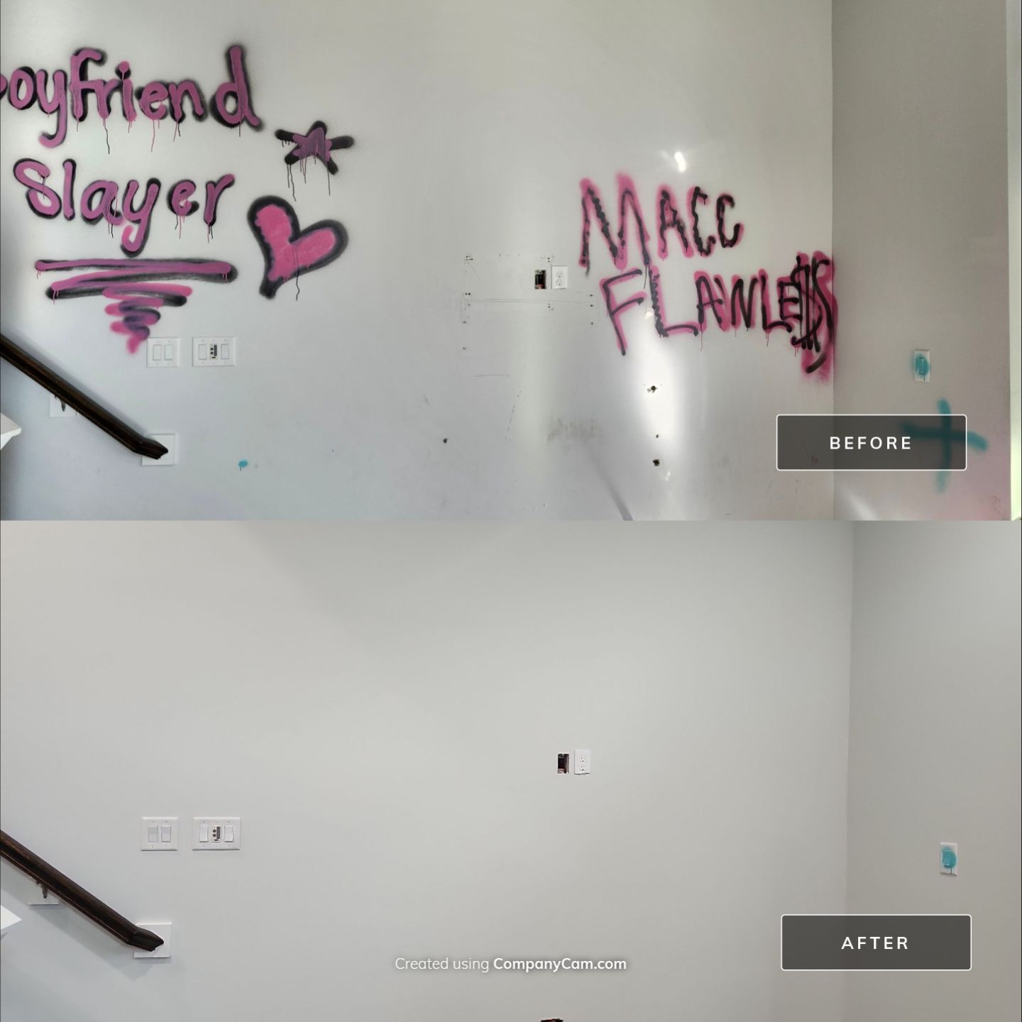Graffiti Removal and Repaint by Fresh Coat Painters of Cypress