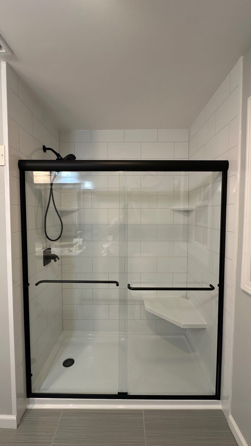 Tub to Walk-In Shower Installation in Grimswold, CT  by Yankee Home Improvement