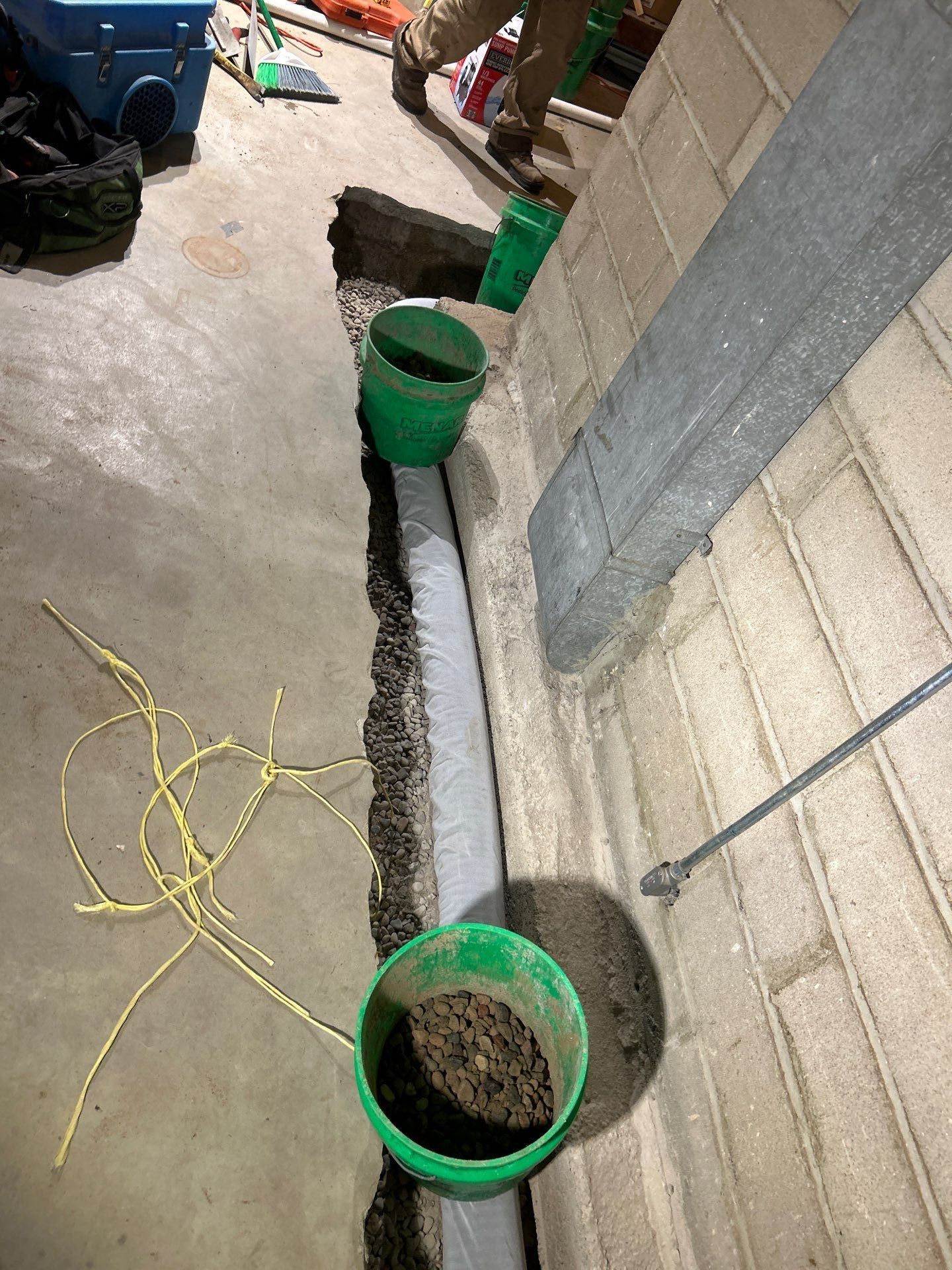 Drain Tile in South Minneapolis by Waterproofing Northeast
