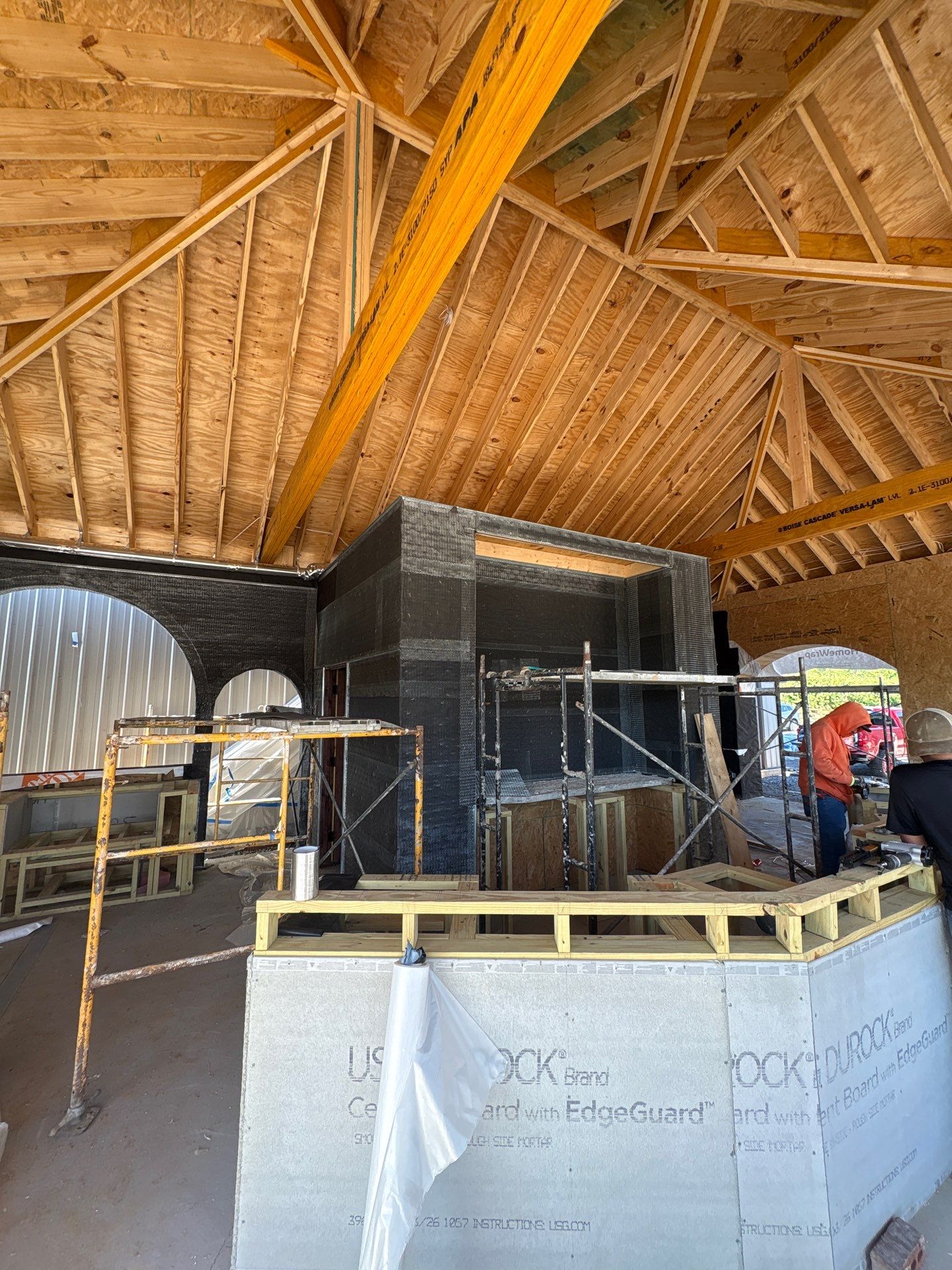 Custom Stucco Pool House and Pavilion Construction in Cross Plains by U.S. Exterior Solutions