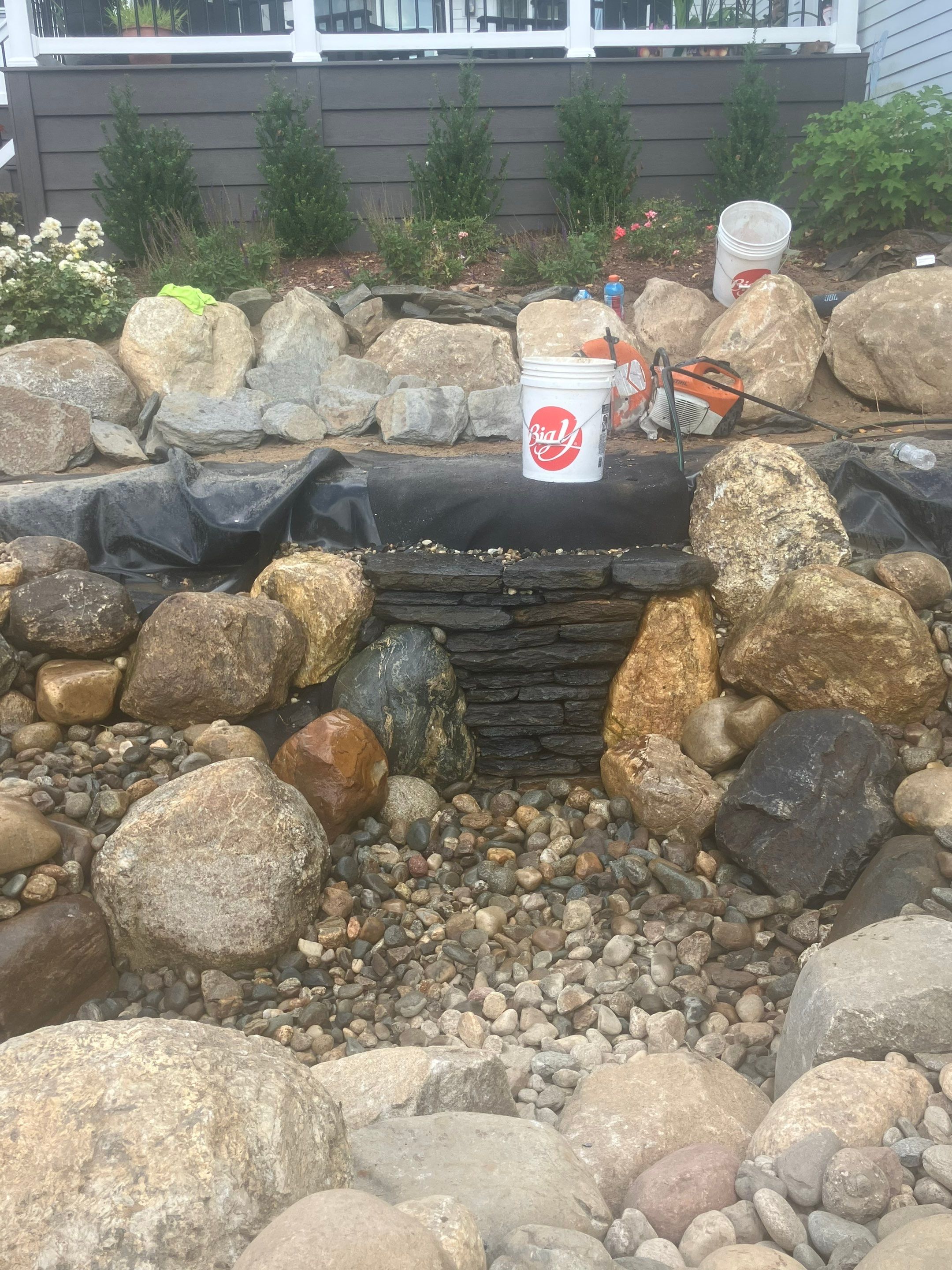 NEW 13’x18’x3' koi pond with 8' waterfall and lots of extra features by Wicked Water Gardens