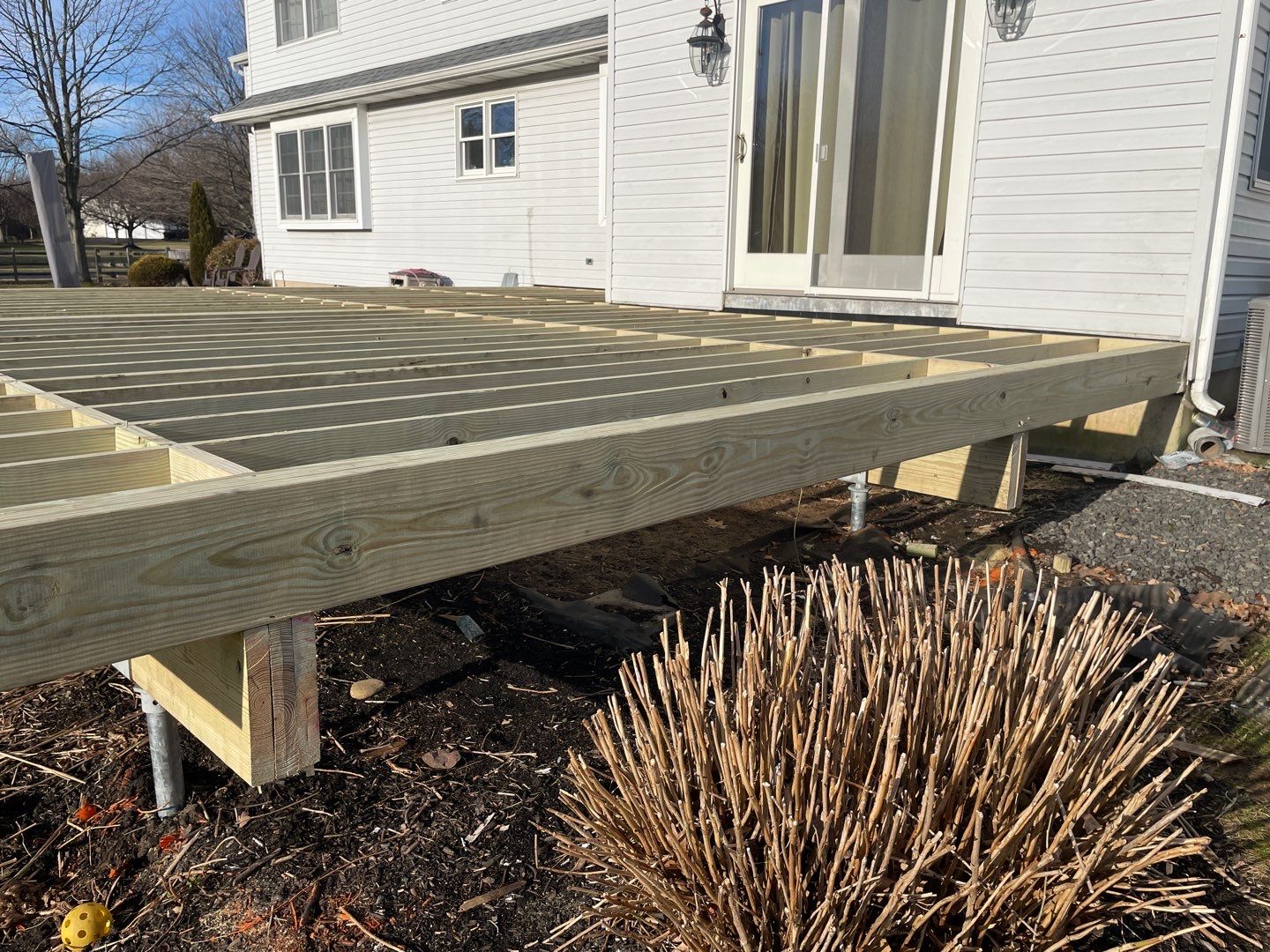 New deck With A frame porch In Morrisville PA by deck guardian