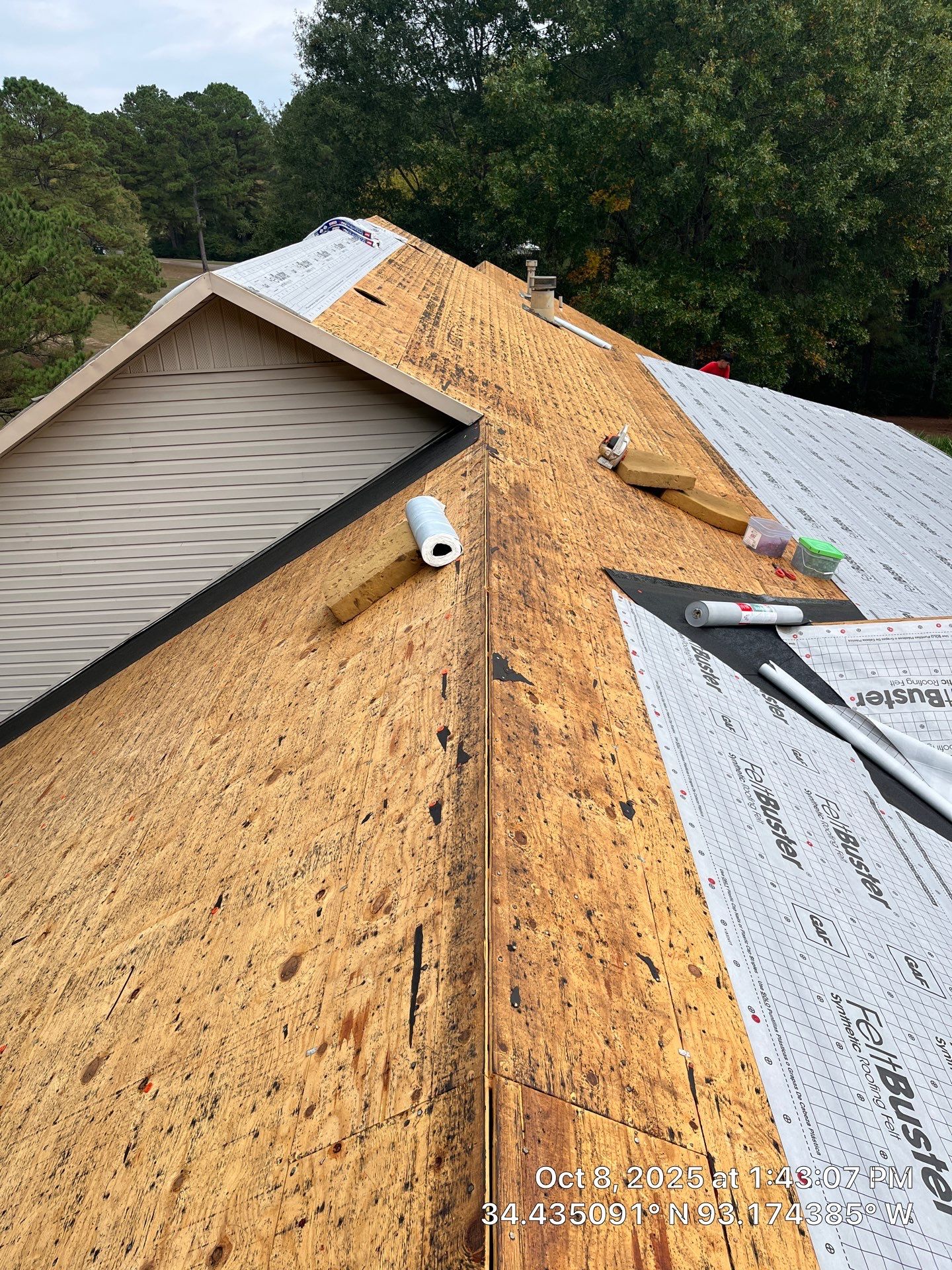 Full Residential Roof Replacement with GAF Timberline HDZ Shingles in Hot Springs by Temple Roofing and Exteriors