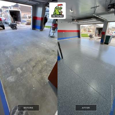 Garage Transformation using Slate Stone