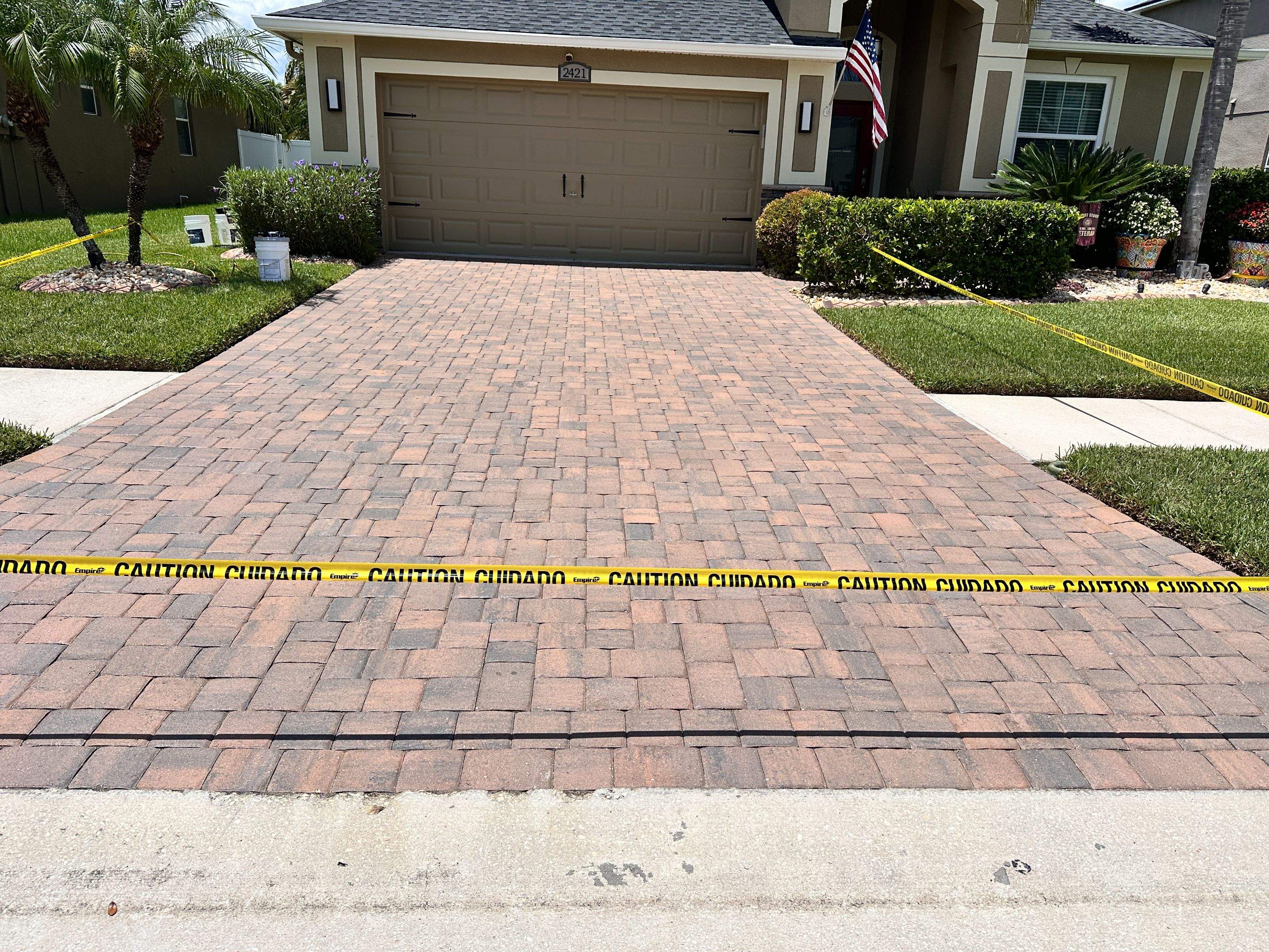 Multi-Colored Concrete Paver Driveway Sealing in Ruskin by Supreme Paver Experts