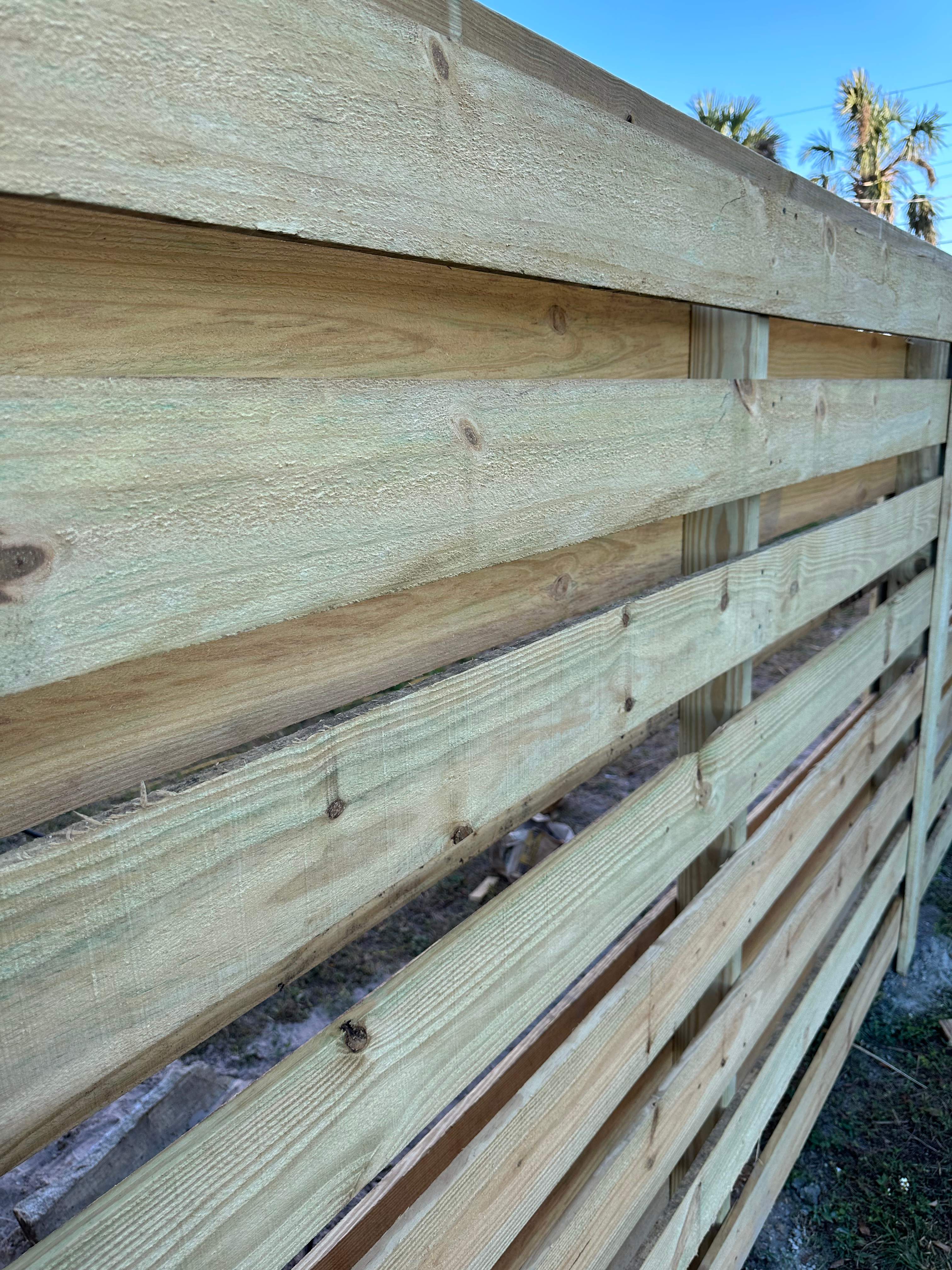 Horizontal Wood Privacy Fence Installation in Venice by True Fence LLC