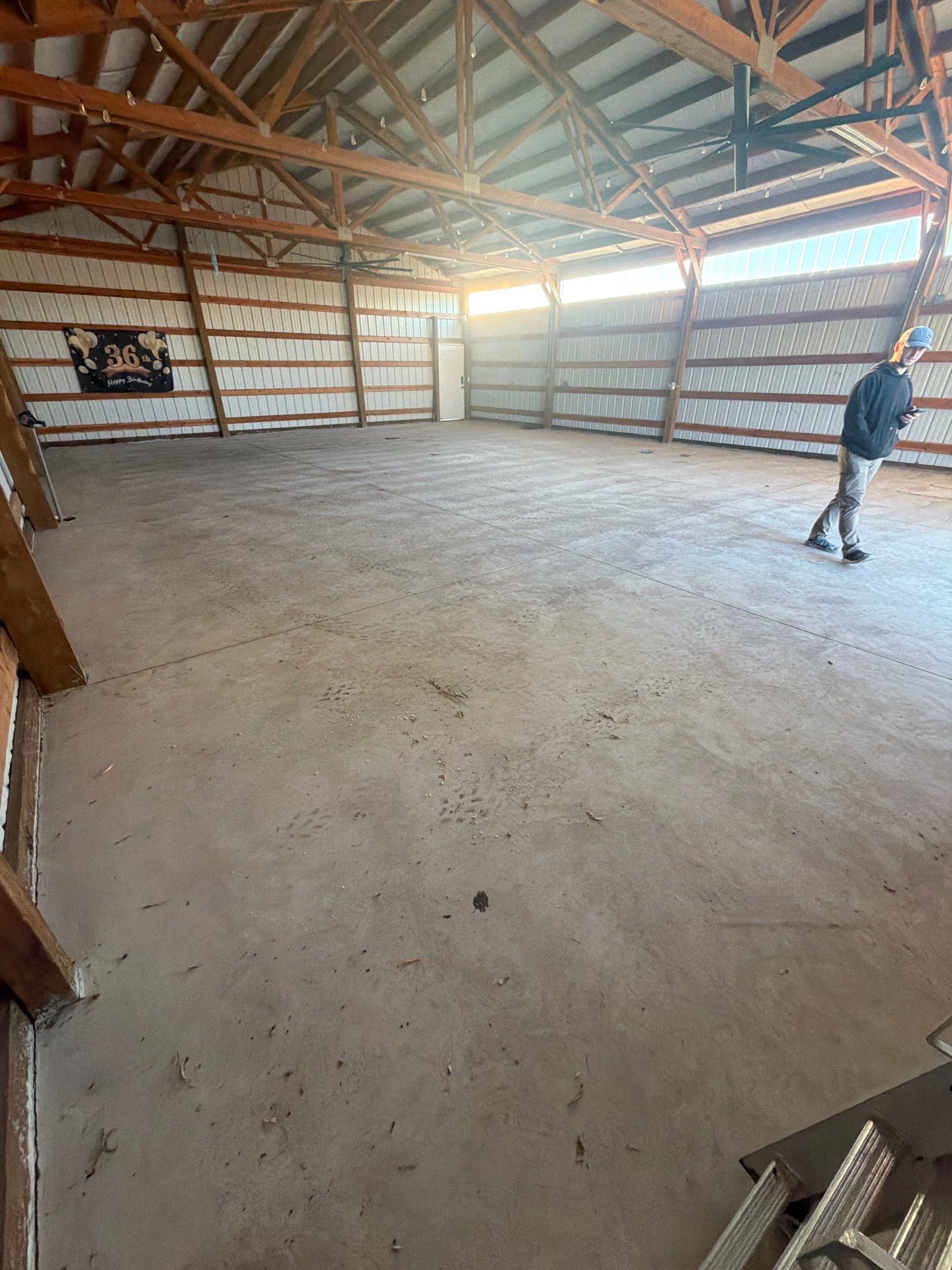 Pole Barn Shop Floor Coating and Concrete Repair in Royal City by Croc Coatings, LLC