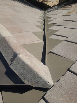 Roof Restore using Valley Armor and Tile Roof Cleaning