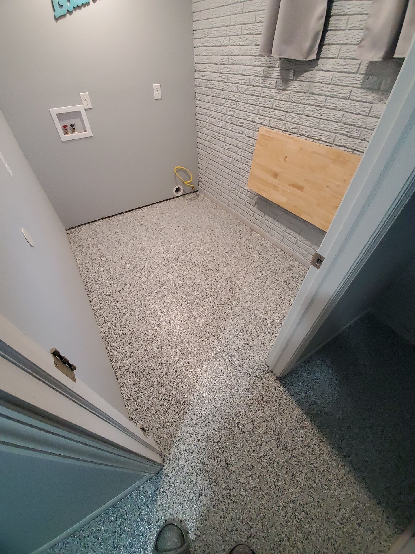 Gravel Flake Basement Floor  by Level 10 Coatings