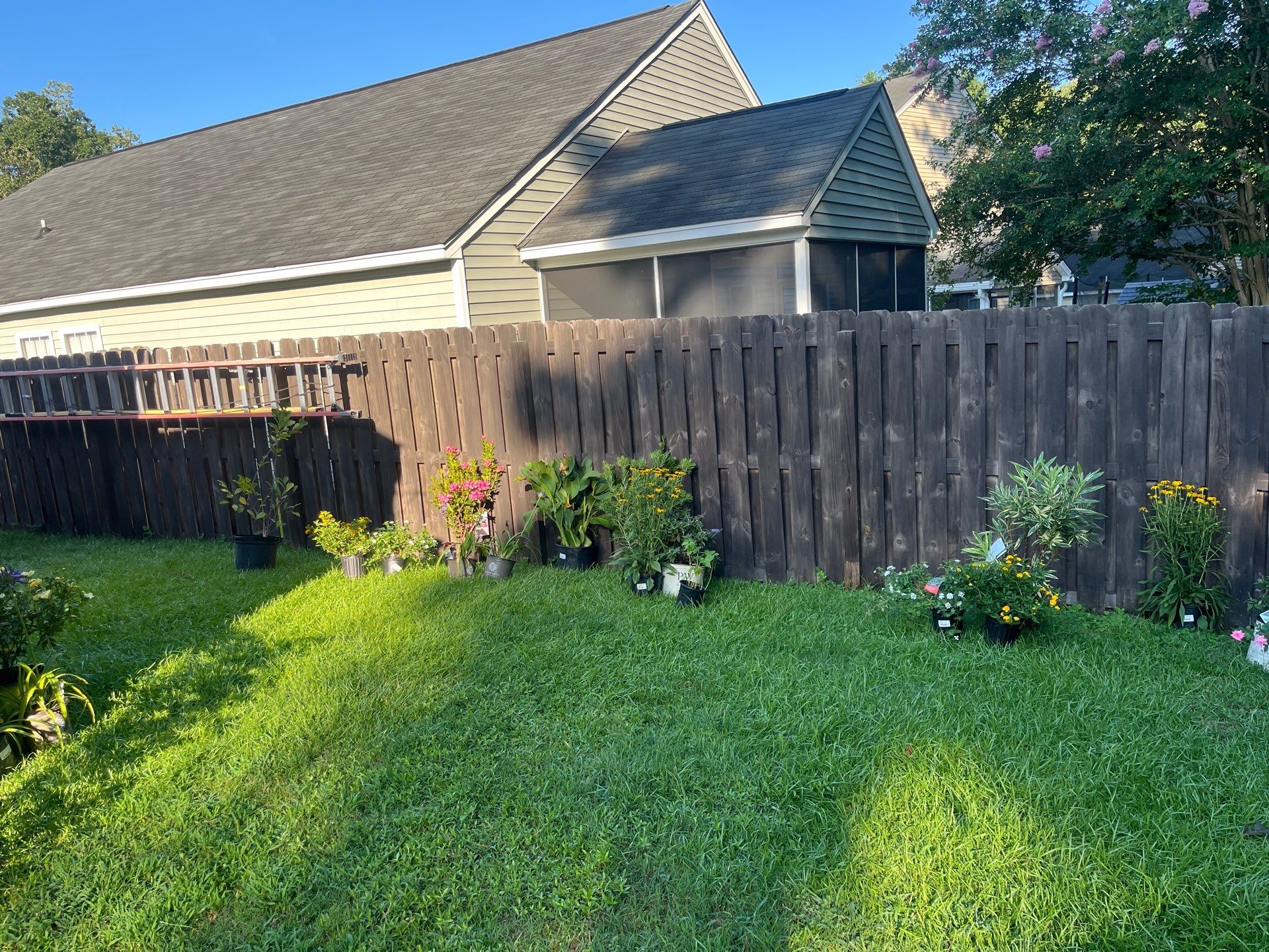 Backyard Sod and Flowerbed Installation in Summerville by Hudson Bros Lawn Care LLC