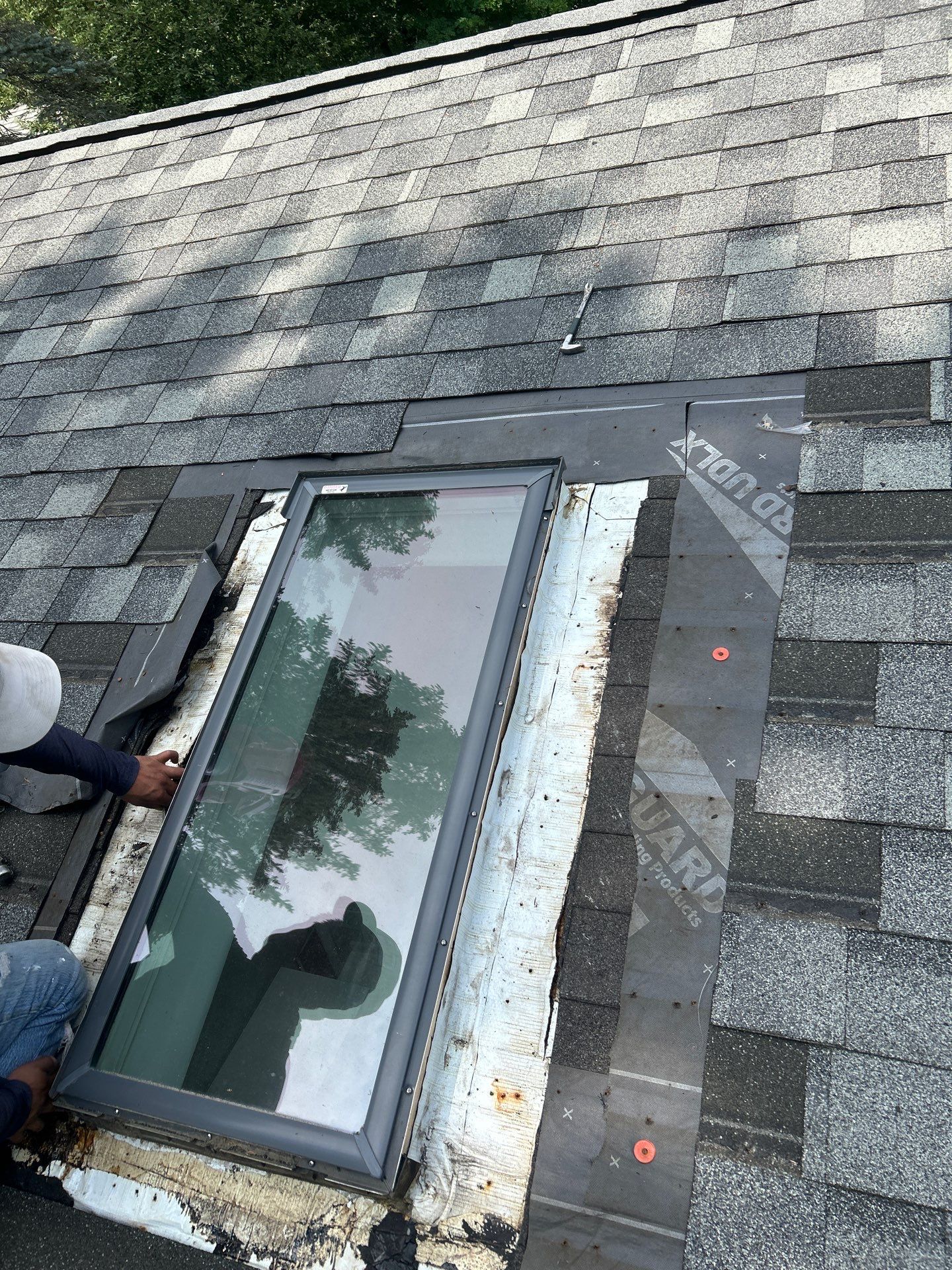 Skylight Leak Repair & Interior Restoration by Mighty Dog Roofing of Greater Middlesex County