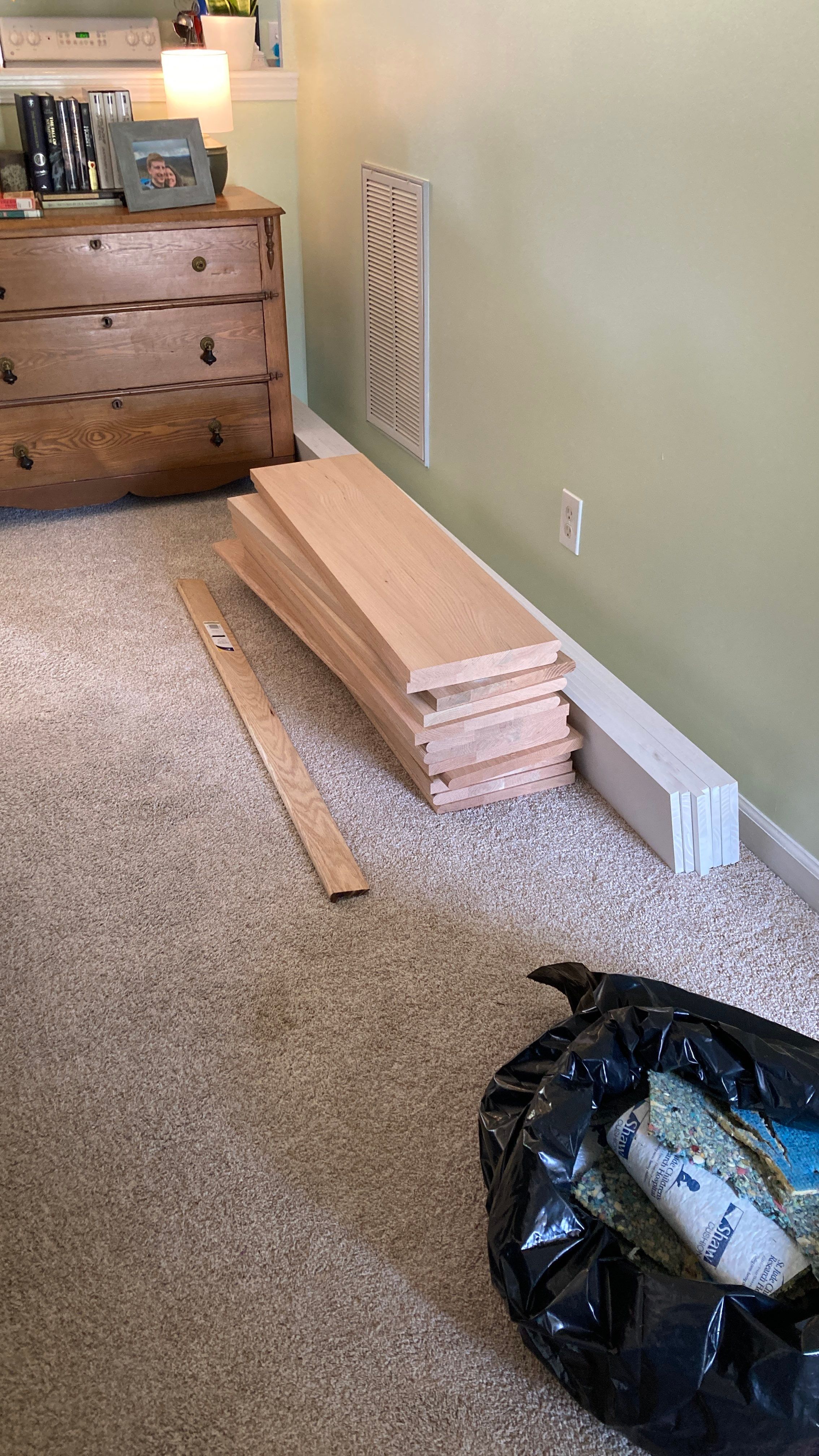 Stair Tread Install and Refinish  by Footprints Floors of Nashville