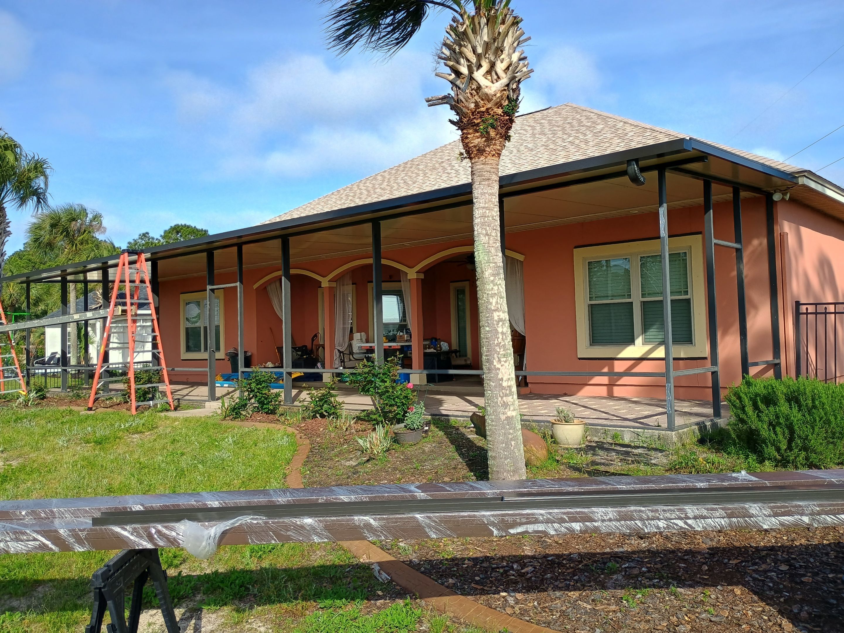 Patio Cover w/Pergola Trim using Colorbeam by Titan Sunrooms