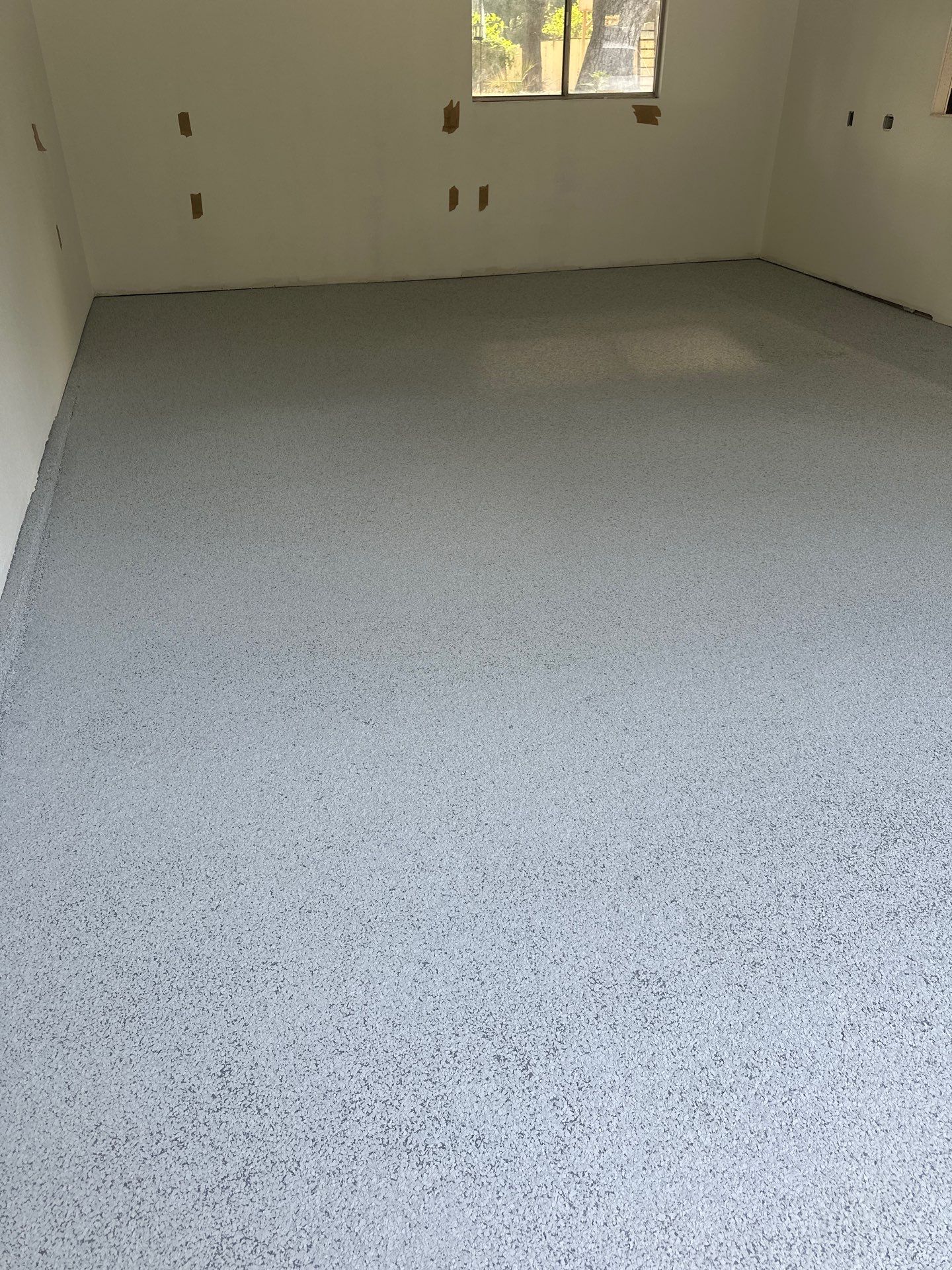 Atascadero Garage Floor Restoration with Moisture Vapor Barrier and Chips by MGP Coatings