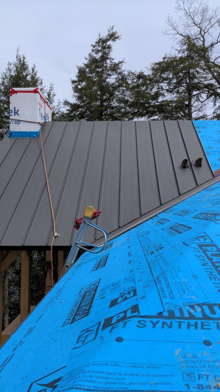 New Home Construction using 16" Standing Seam Panels by Jay Carter Roofing & Sheet Metal