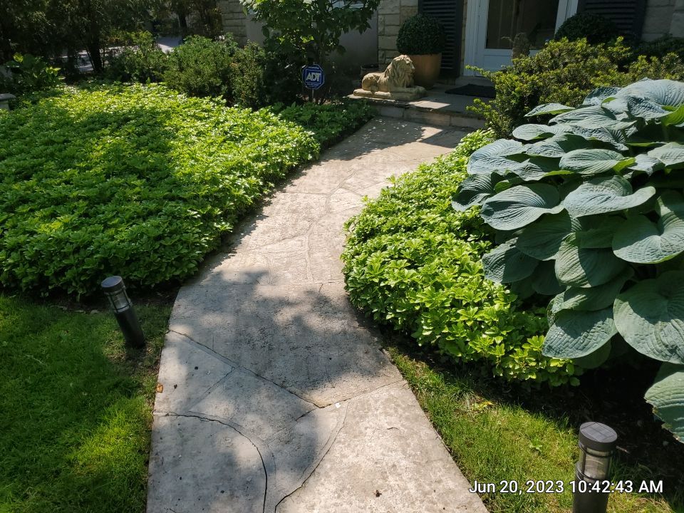 natural stone cleaning using Algaecide, soft wash soap by Northern Power Washing LLC.