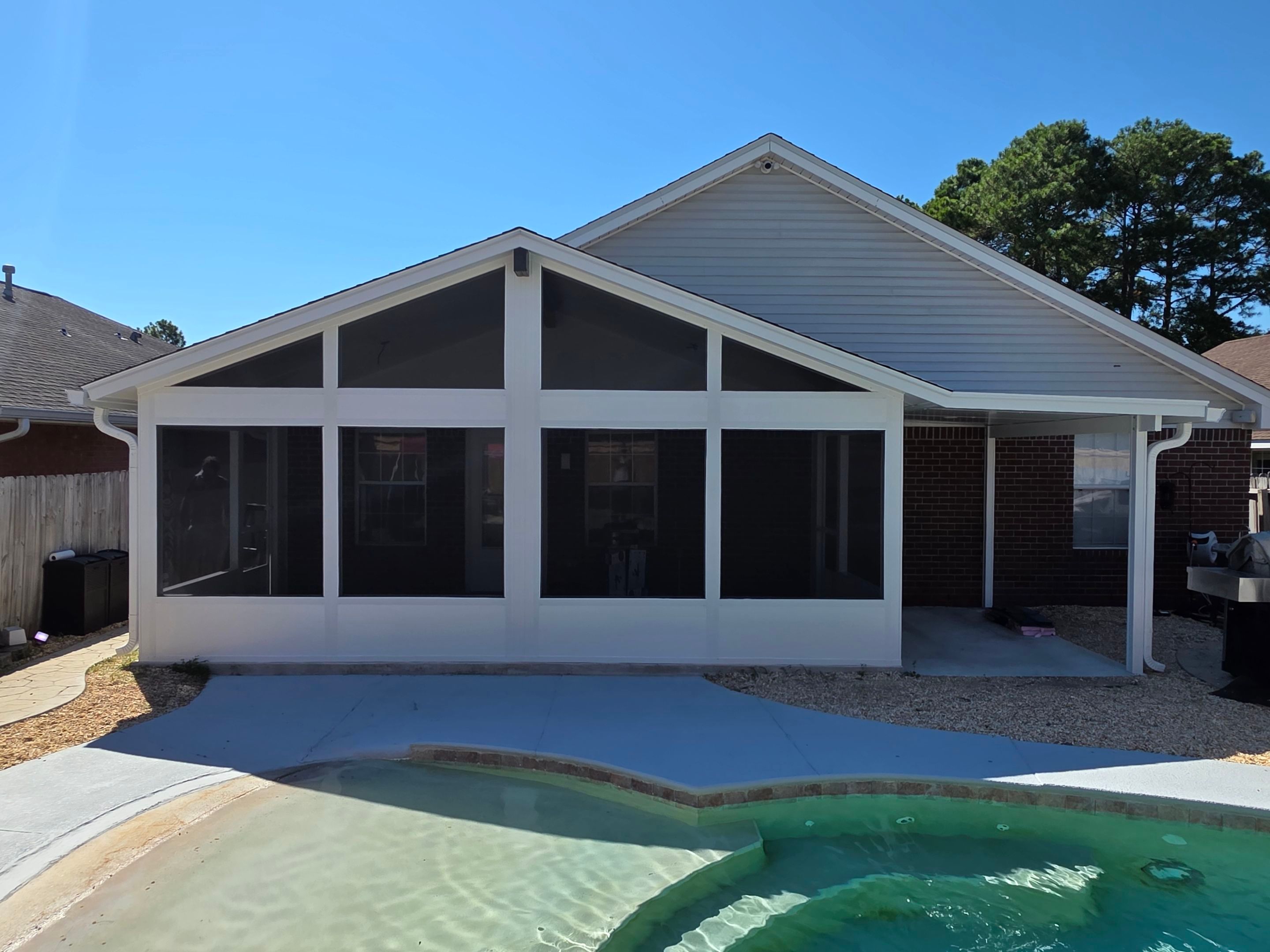 Fort Walton Beach Poolside Screen Room & Patio Cover by Titan Sunrooms