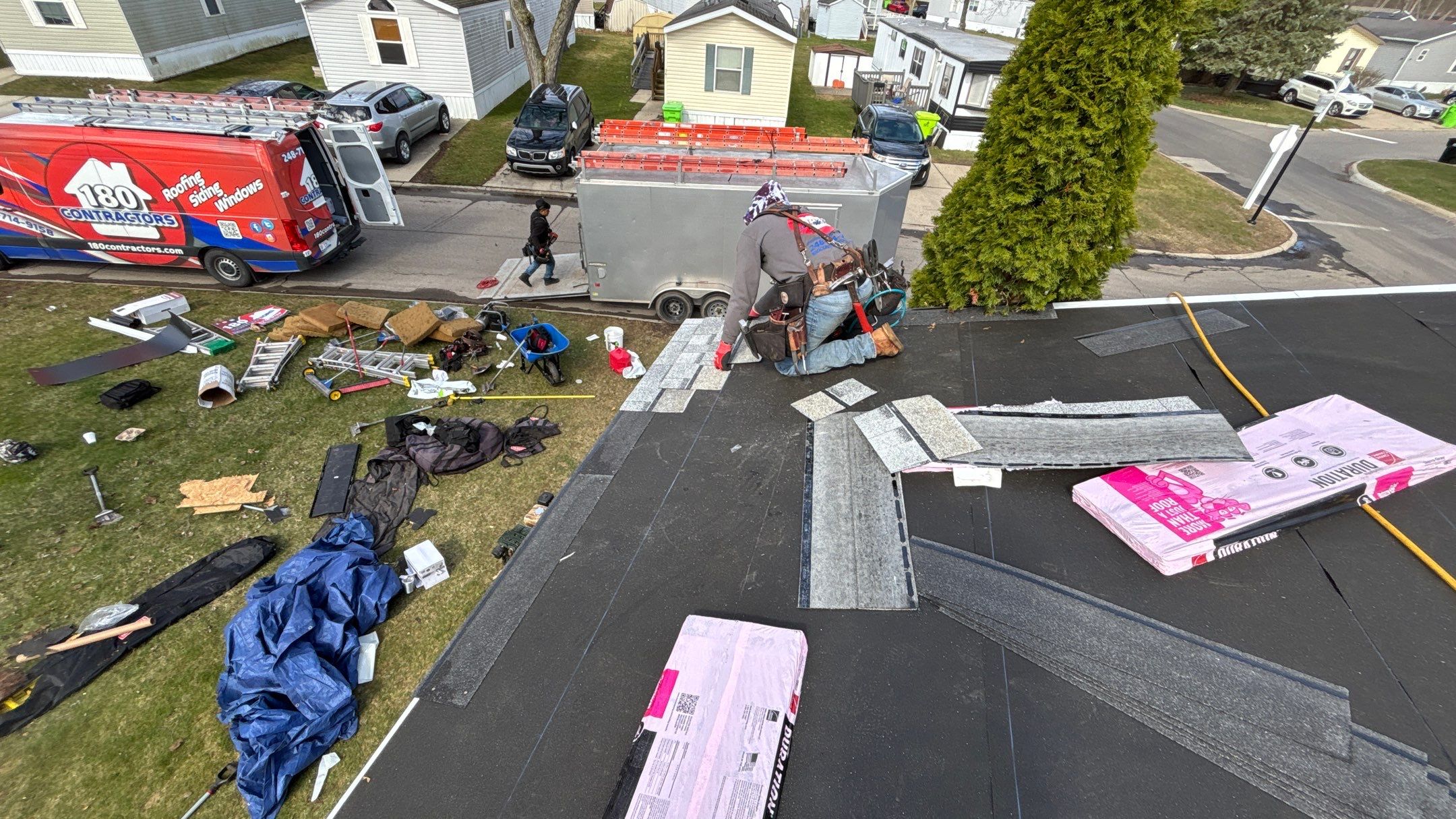 Roof Replacement using Owens Corning Sierra Gray by 180 Contractors