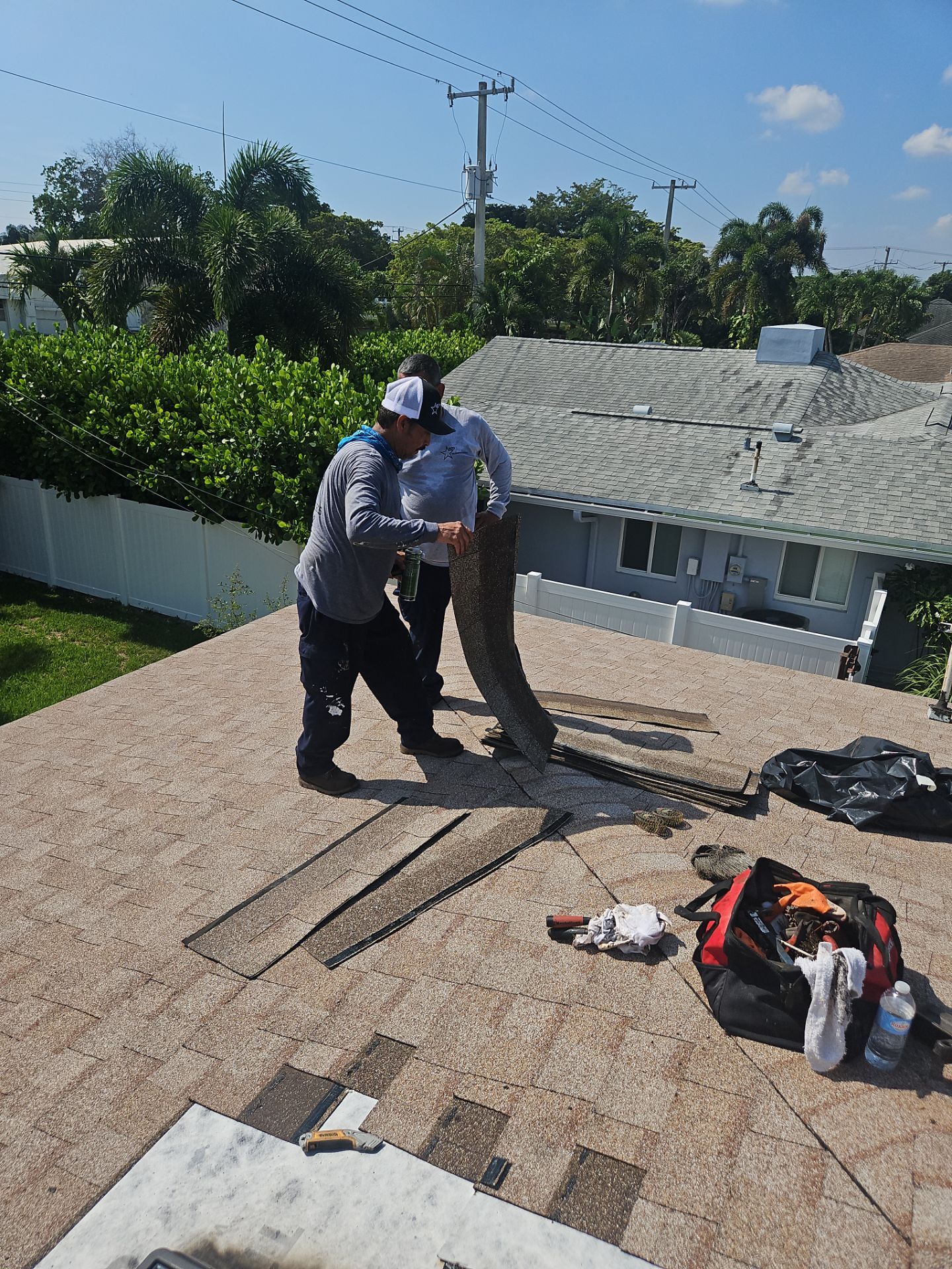Shingle Roof Replacement and Decking Repair in Boynton Beach by Aastro Roofing