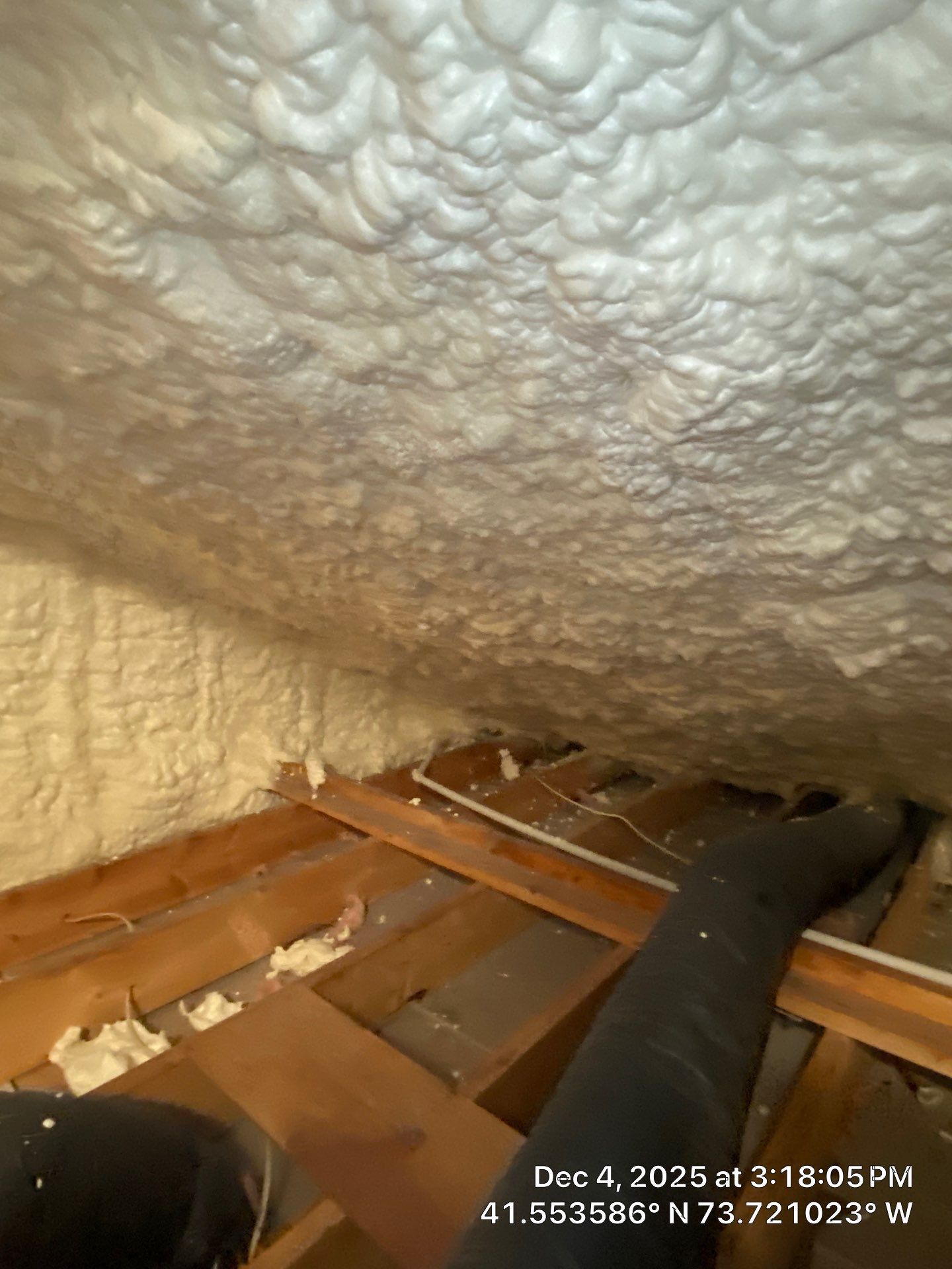 Attic Insulation using open cell spray foam by NYS Foam & Energy