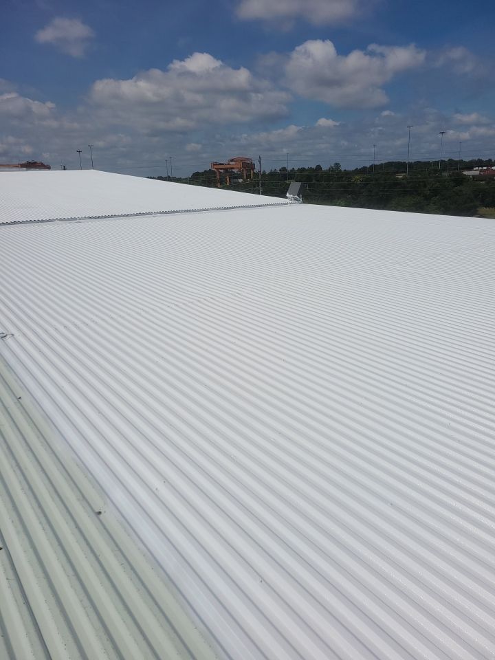 Commercial Metal Restoration System using Aldocoat Coatings by Hostetler Roofing