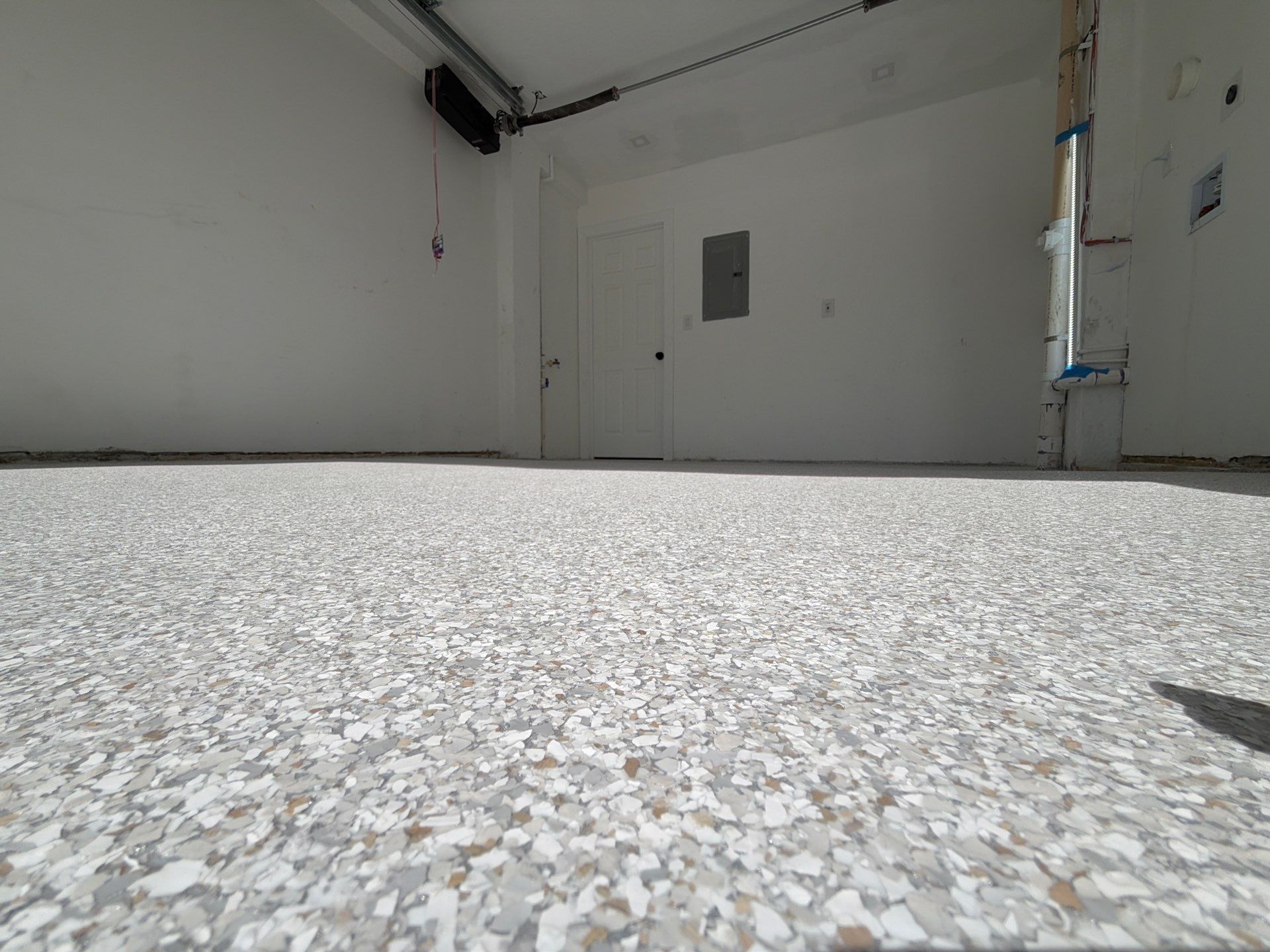 “Custom Flake Blend” Garage in Marathon, FL by Tropical Epoxy Coatings & Creations LLC